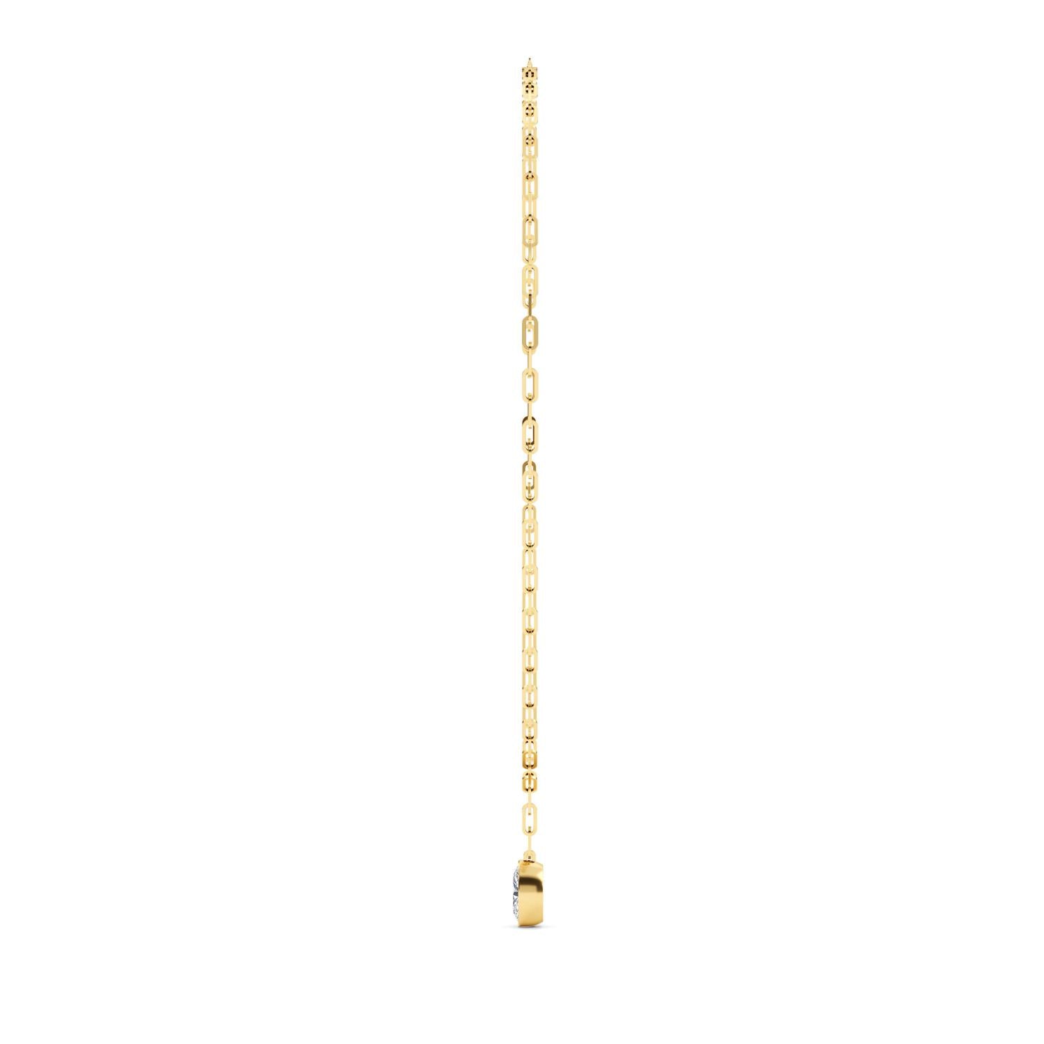 Yellow Gold Lab Grown Diamond NECKLACE 5.00 ctw N08322OV-5-18IN
