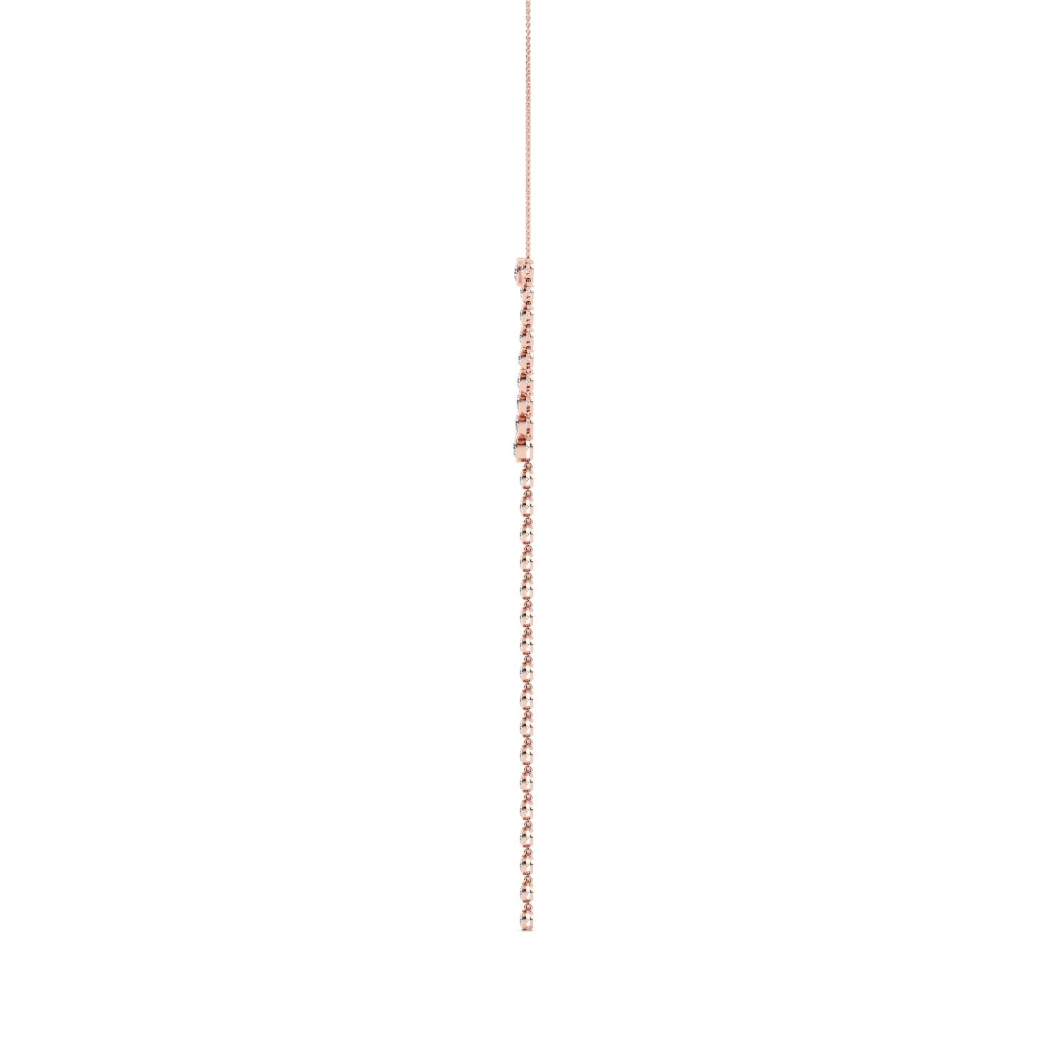 9K Rose Gold Lab Grown Diamond NECKLACE 6.35 ctw N08333-6.33CT-15IN