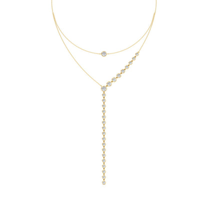 9K Yellow Gold Lab Grown Diamond NECKLACE 6.35 ctw N08333-6.33CT-15IN