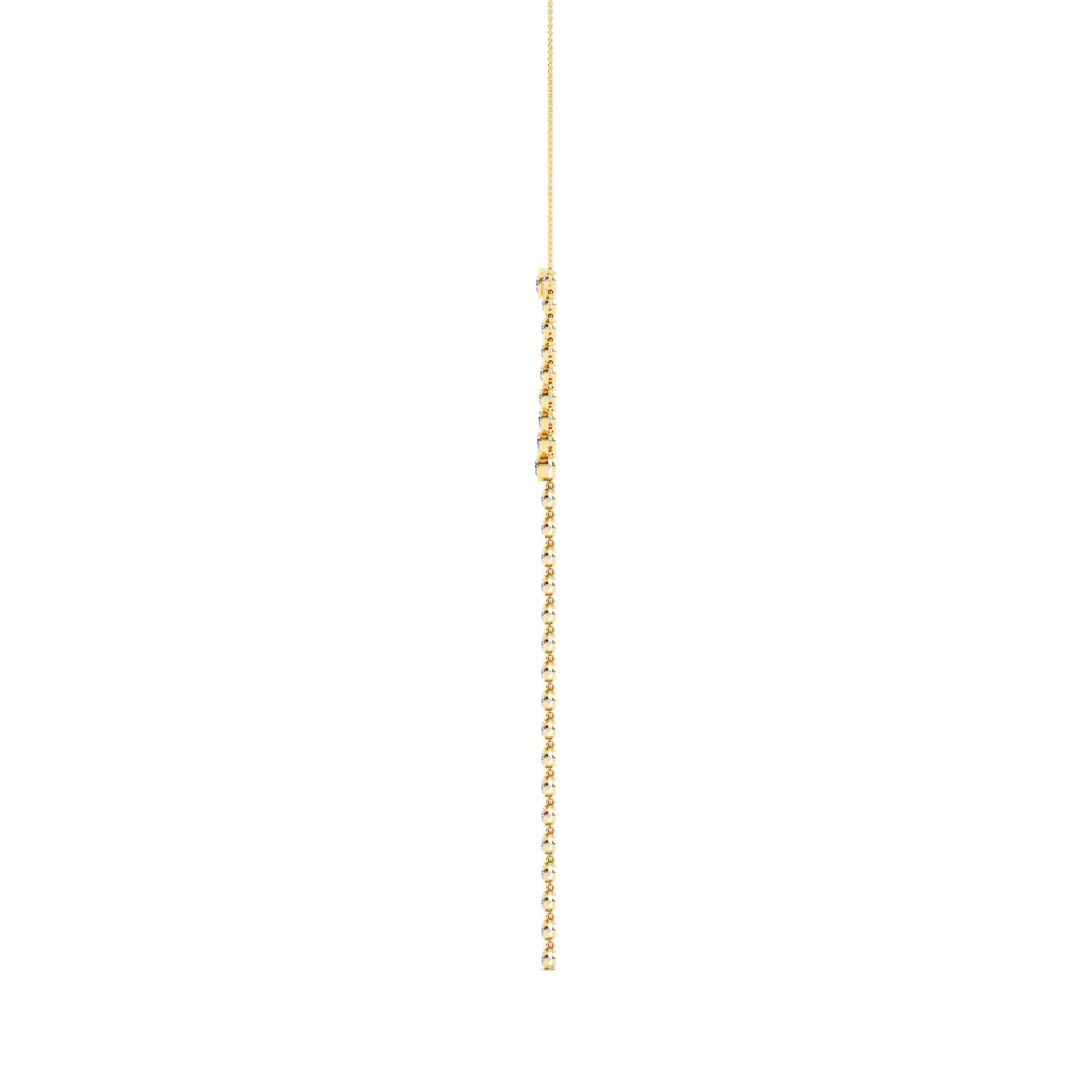 9K Yellow Gold Lab Grown Diamond NECKLACE 6.35 ctw N08333-6.33CT-15IN