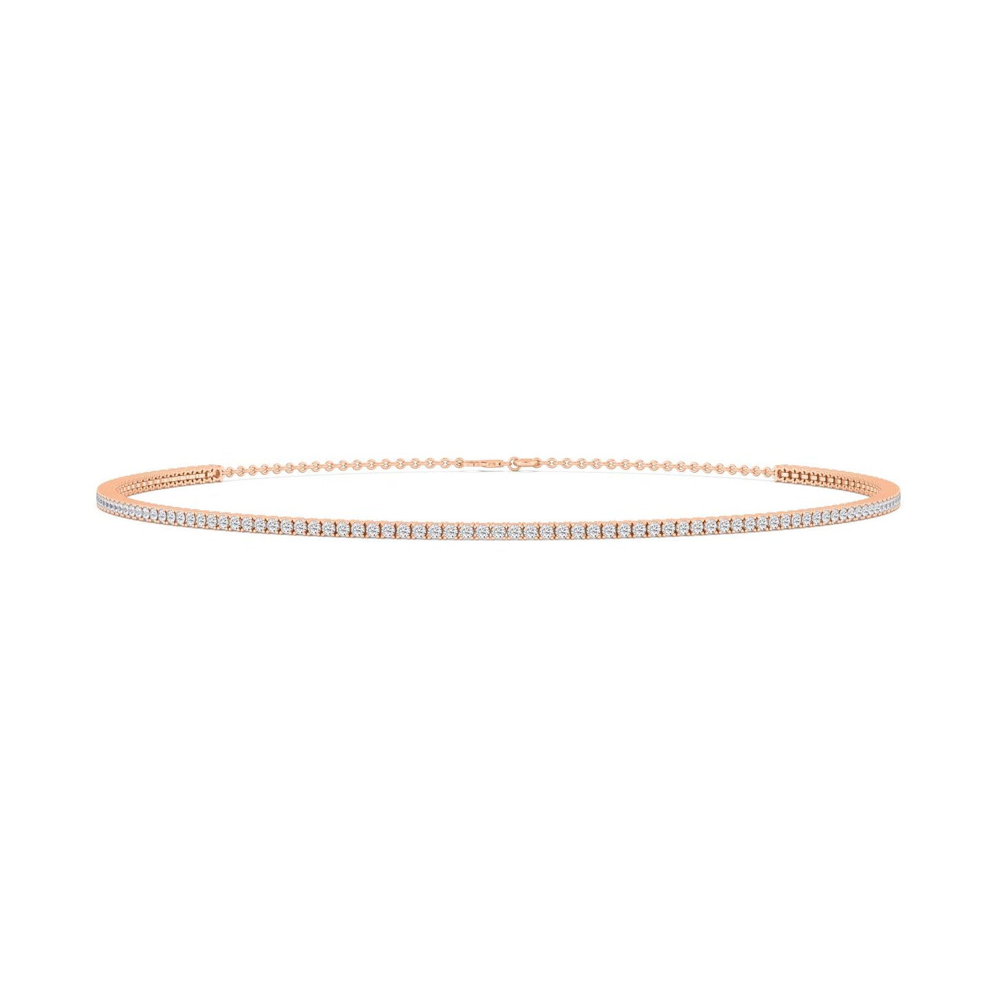 9K Rose Gold Lab Grown Diamond NECKLACE 9.52 ctw N08364-9.50CT-14IN