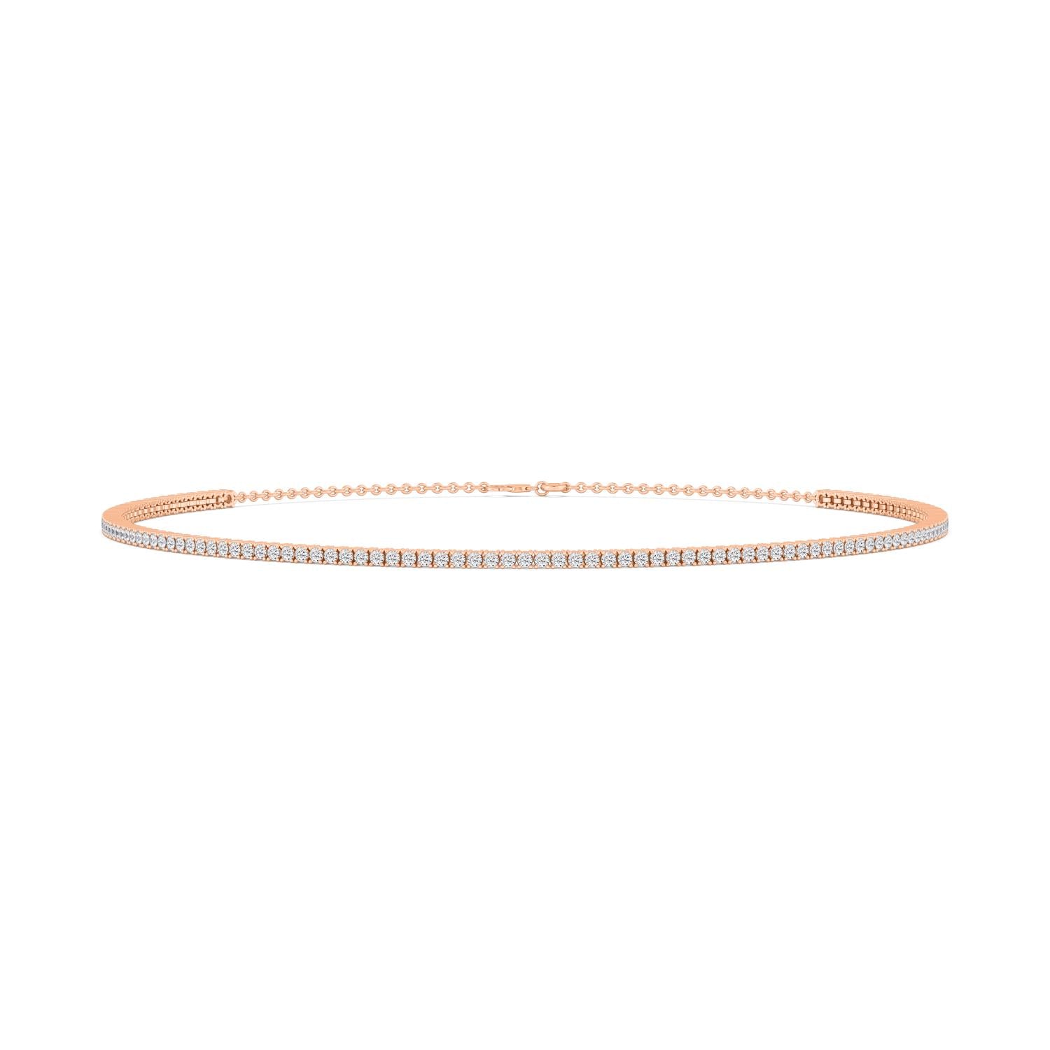 9K Rose Gold Lab Grown Diamond NECKLACE 9.52 ctw N08364-9.50CT-14IN