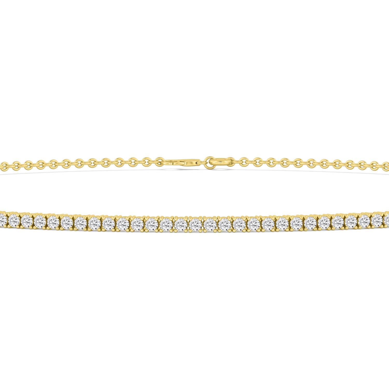 9K Yellow Gold Lab Grown Diamond NECKLACE 9.52 ctw N08364-9.50CT-14IN