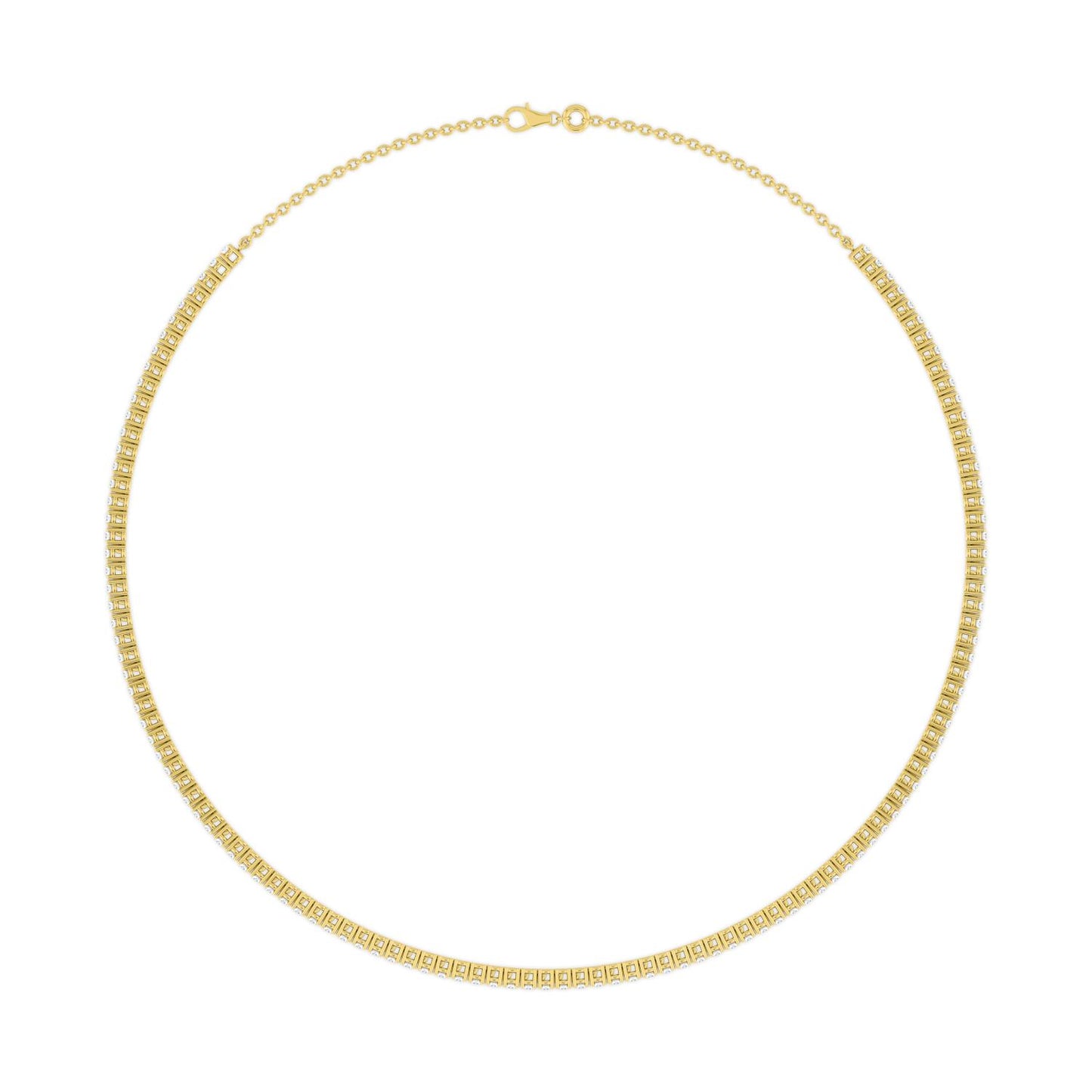 9K Yellow Gold Lab Grown Diamond NECKLACE 9.52 ctw N08364-9.50CT-14IN