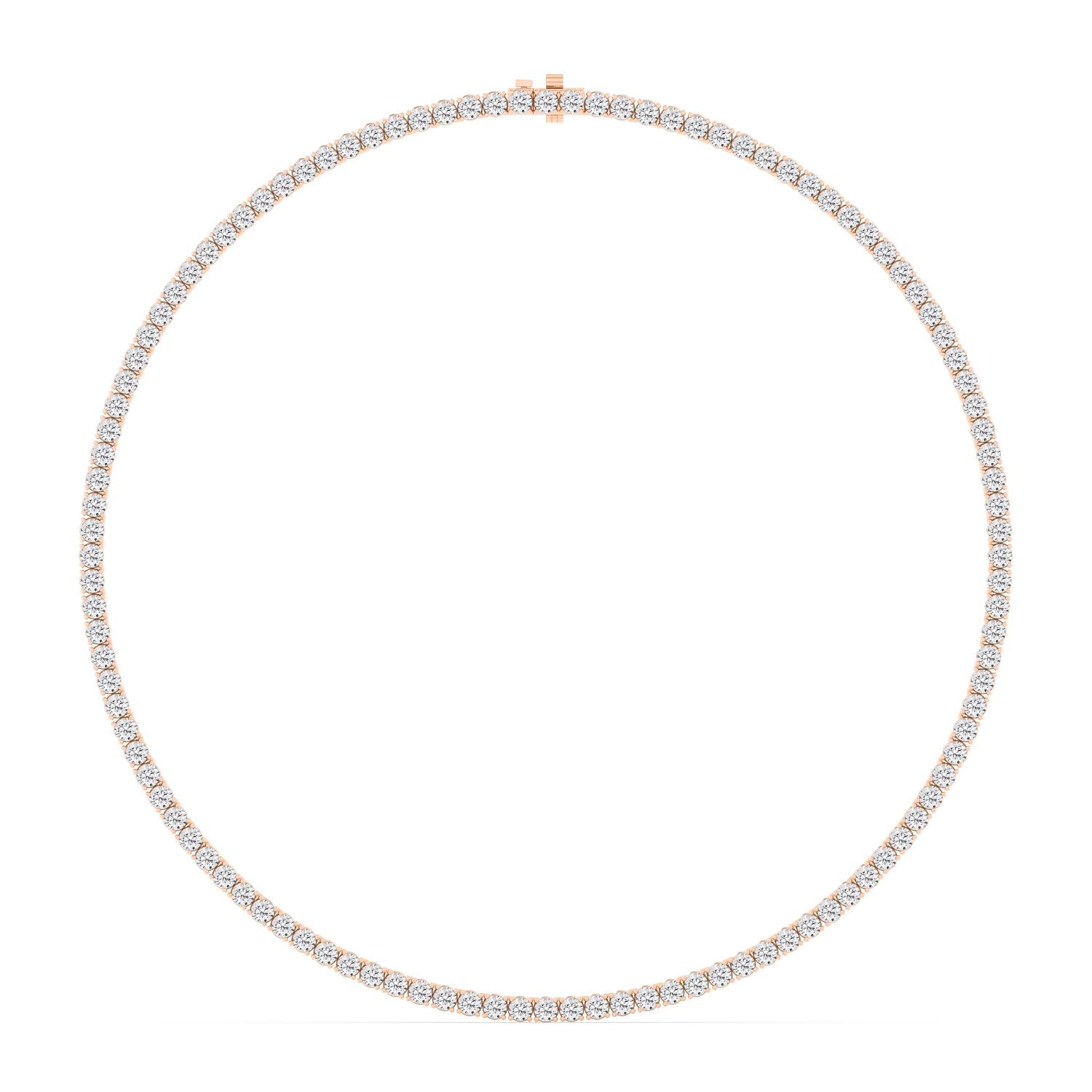 9K Rose Gold Lab Grown Diamond NECKLACE 13.02 ctw N08390-0.10PT-16IN