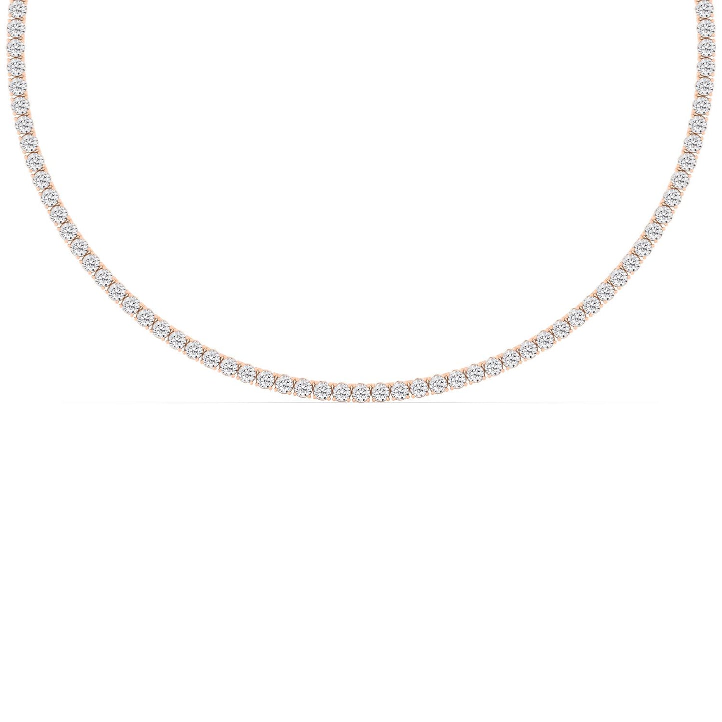 9K Rose Gold Lab Grown Diamond NECKLACE 13.02 ctw N08390-0.10PT-16IN