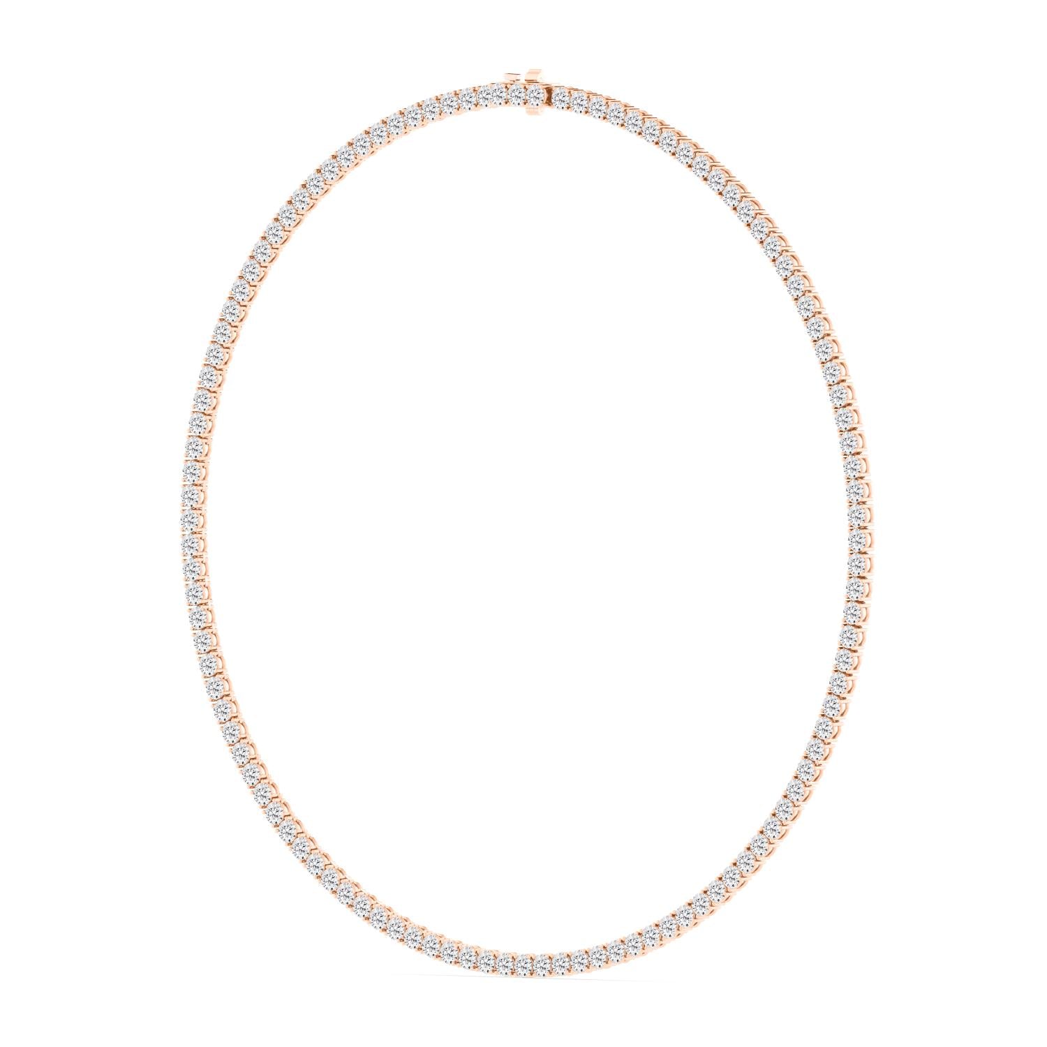 9K Rose Gold Lab Grown Diamond NECKLACE 13.02 ctw N08390-0.10PT-16IN