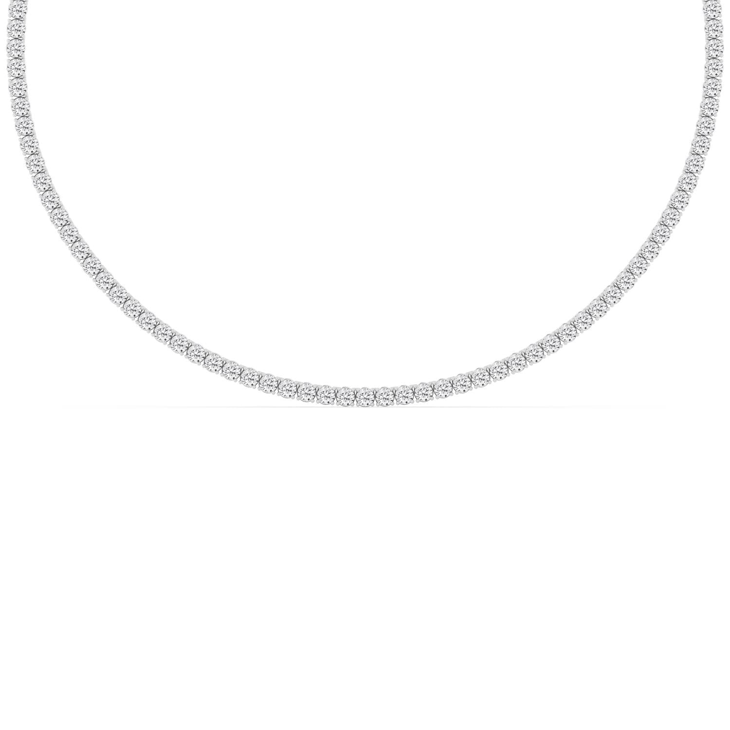 9K White Gold Lab Grown Diamond NECKLACE 13.02 ctw N08390-0.10PT-16IN
