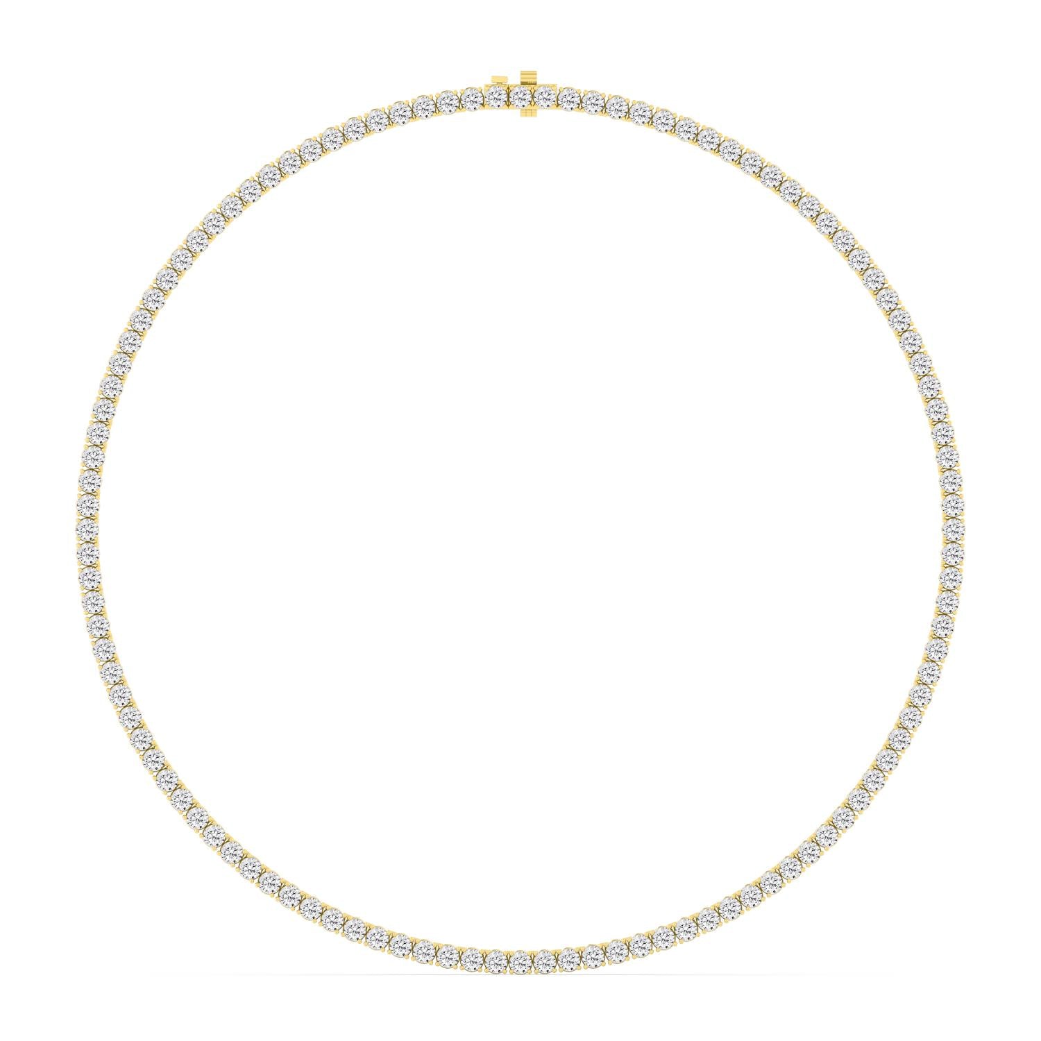 9K Yellow Gold Lab Grown Diamond NECKLACE 13.02 ctw N08390-0.10PT-16IN