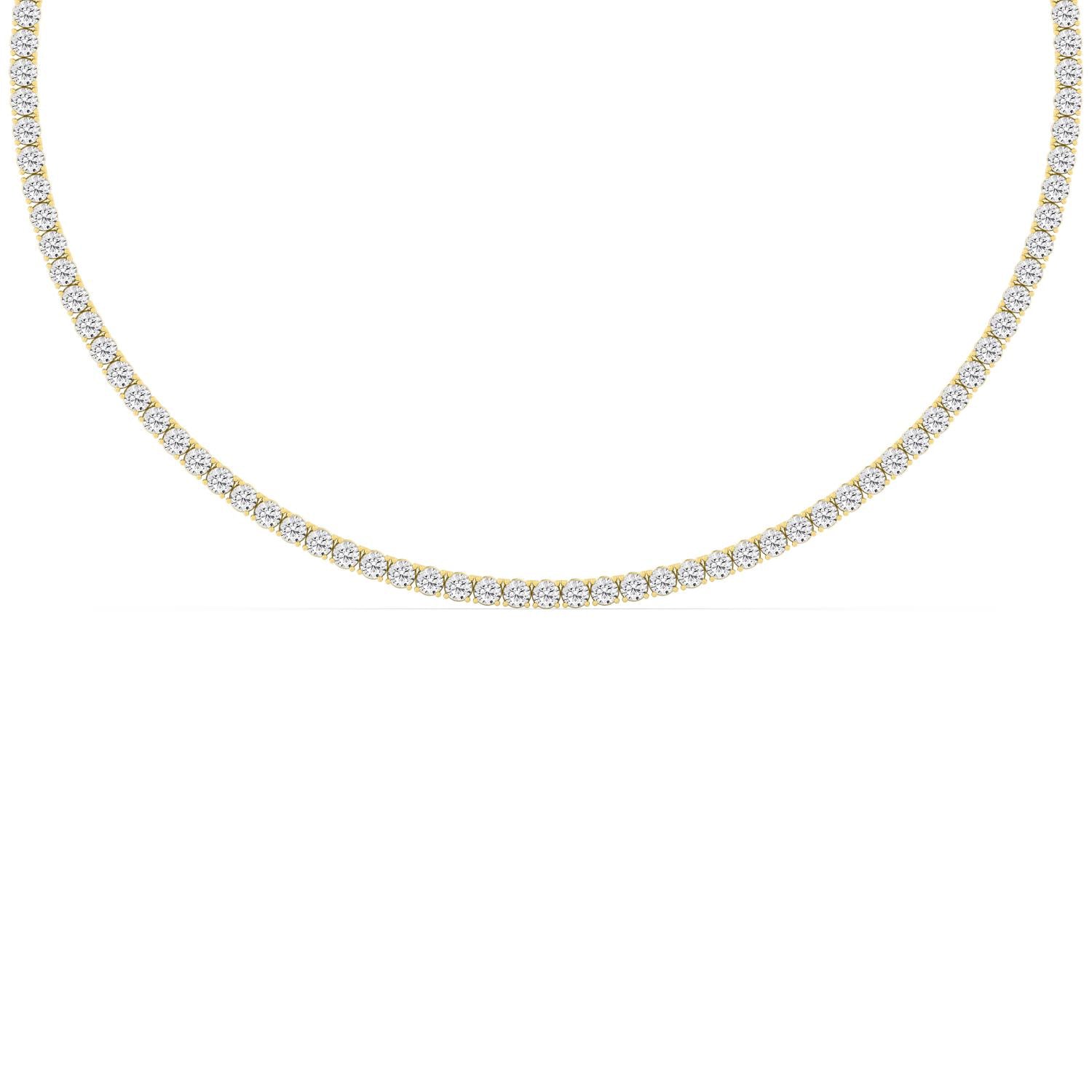 9K Yellow Gold Lab Grown Diamond NECKLACE 13.02 ctw N08390-0.10PT-16IN