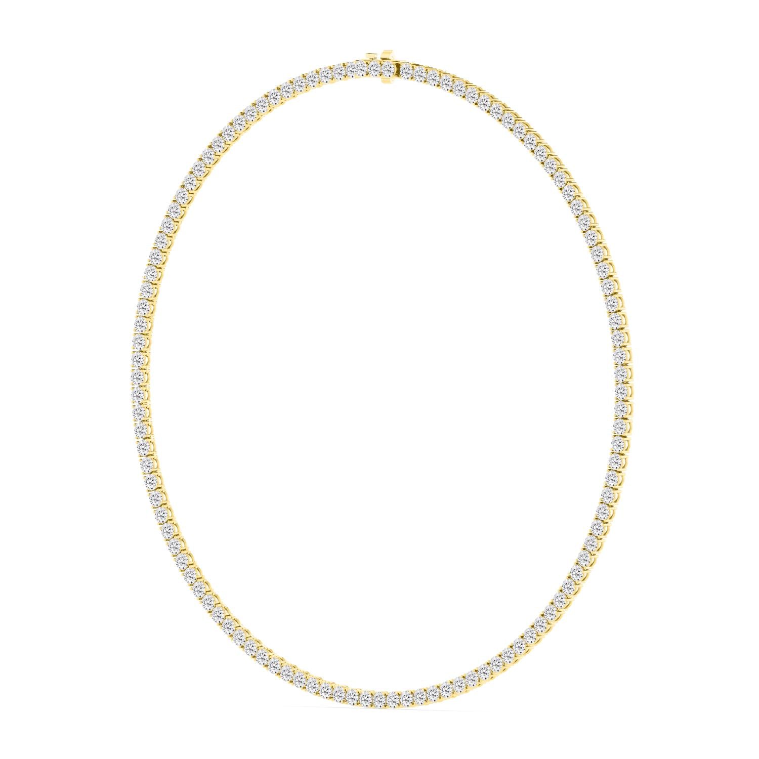 9K Yellow Gold Lab Grown Diamond NECKLACE 13.02 ctw N08390-0.10PT-16IN