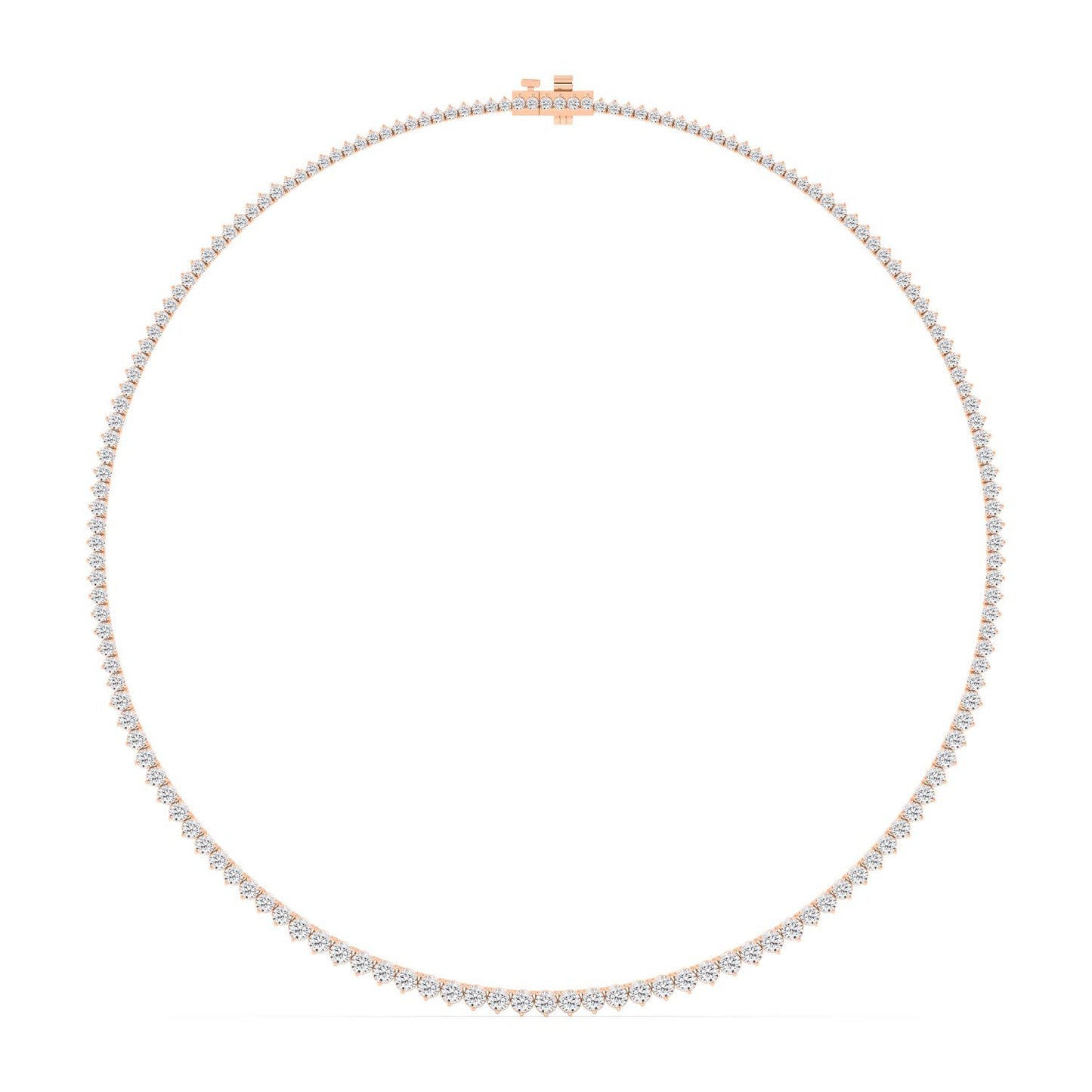 9K Rose Gold Lab Grown Diamond NECKLACE 10.08 ctw N08463-10-16IN