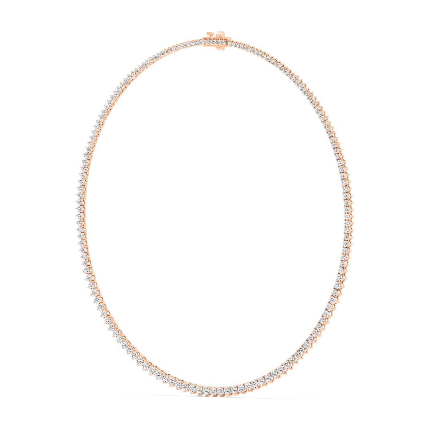 9K Rose Gold Lab Grown Diamond NECKLACE 10.08 ctw N08463-10-16IN