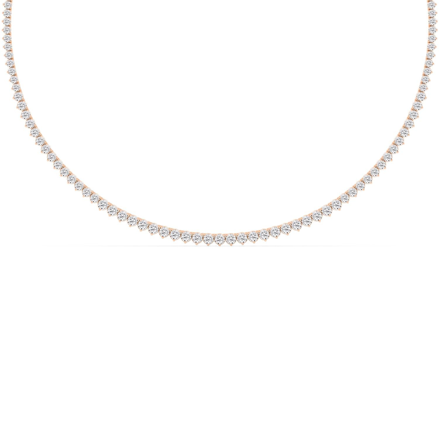 9K Rose Gold Lab Grown Diamond NECKLACE 10.08 ctw N08463-10-16IN