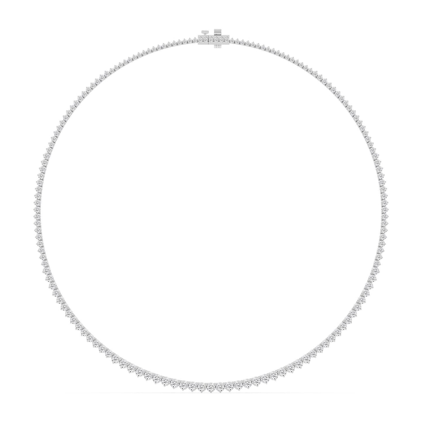 9K White Gold Lab Grown Diamond NECKLACE 10.08 ctw N08463-10-16IN