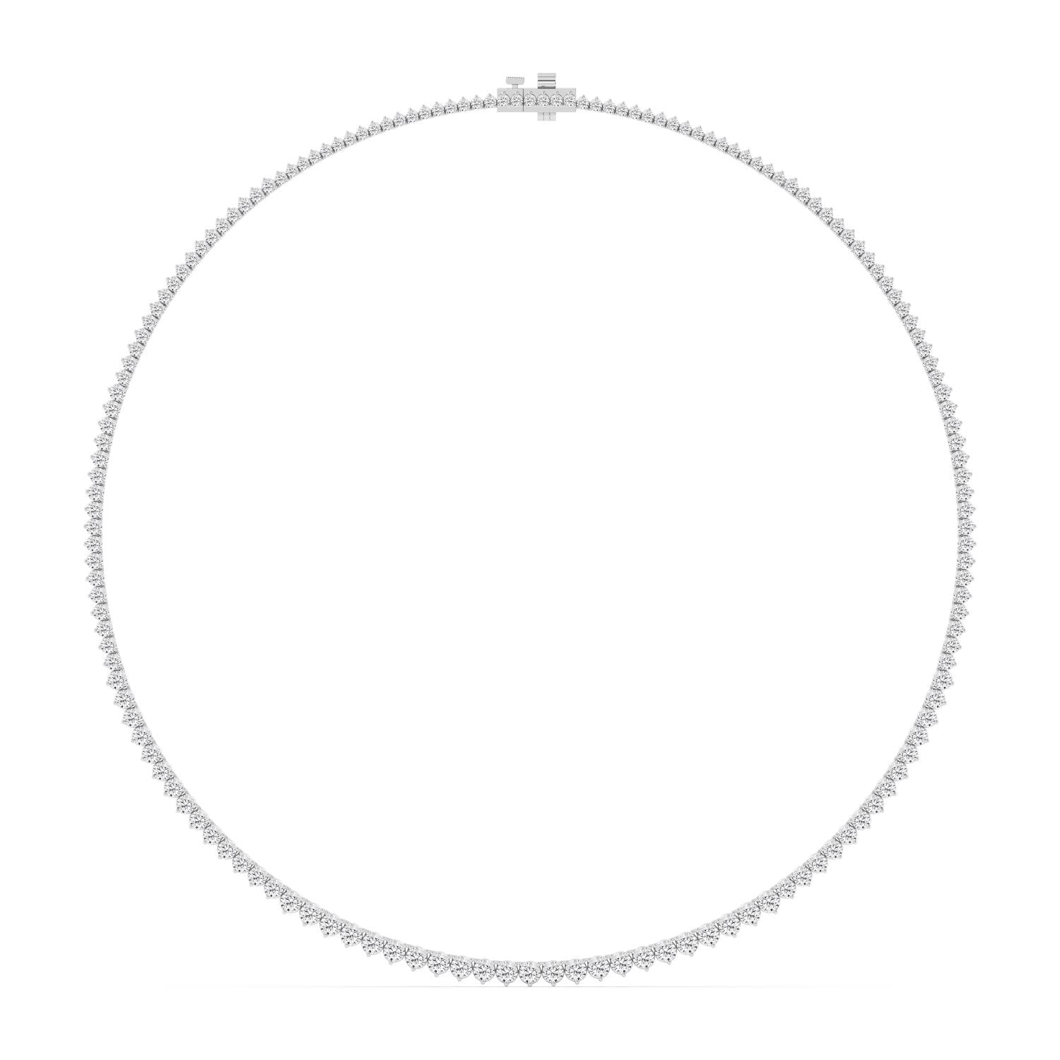 9K White Gold Lab Grown Diamond NECKLACE 10.08 ctw N08463-10-16IN