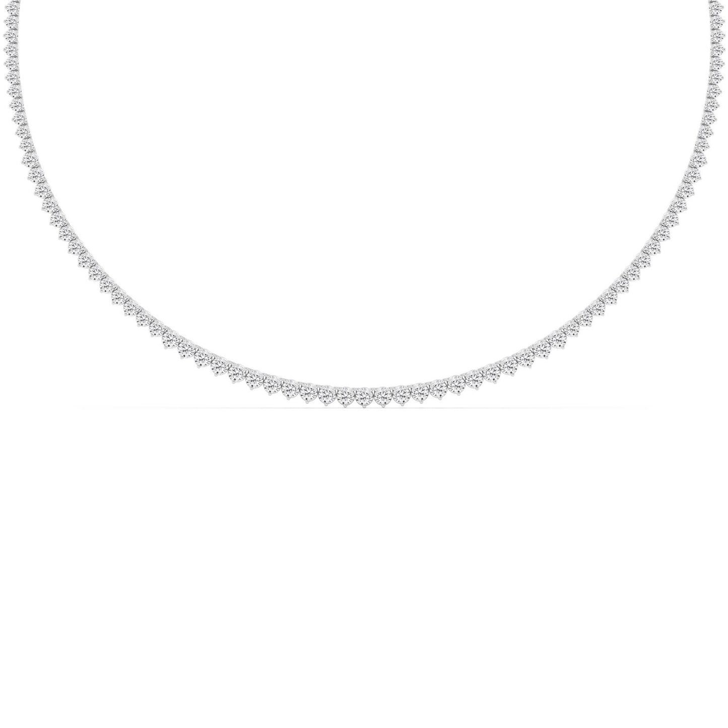 9K White Gold Lab Grown Diamond NECKLACE 10.08 ctw N08463-10-16IN