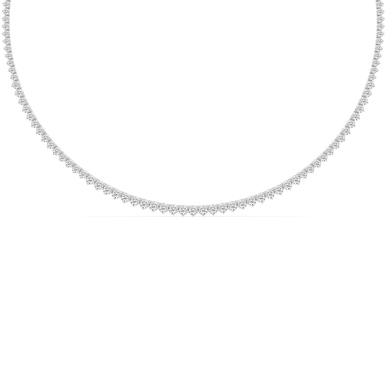 9K White Gold Lab Grown Diamond NECKLACE 10.08 ctw N08463-10-16IN