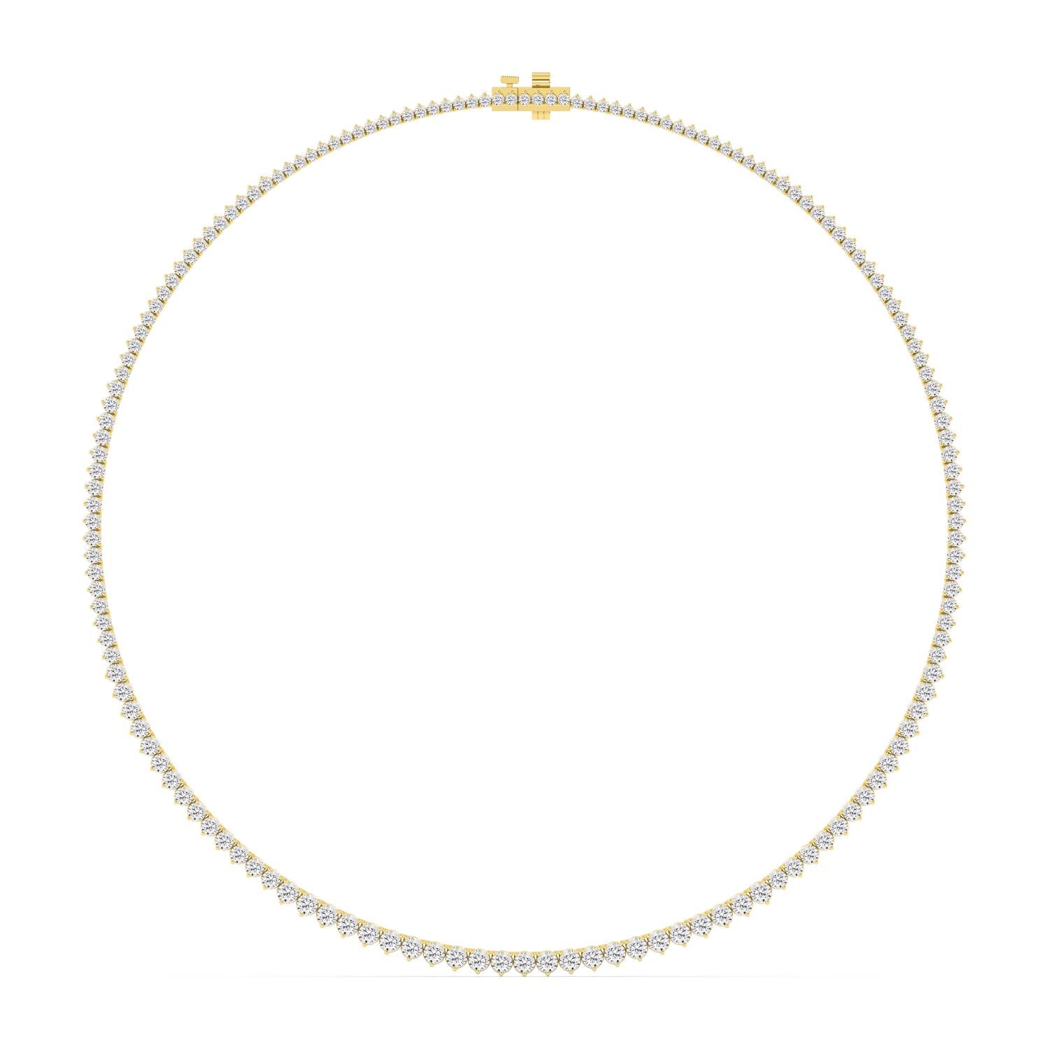 9K Yellow Gold Lab Grown Diamond NECKLACE 10.08 ctw N08463-10-16IN