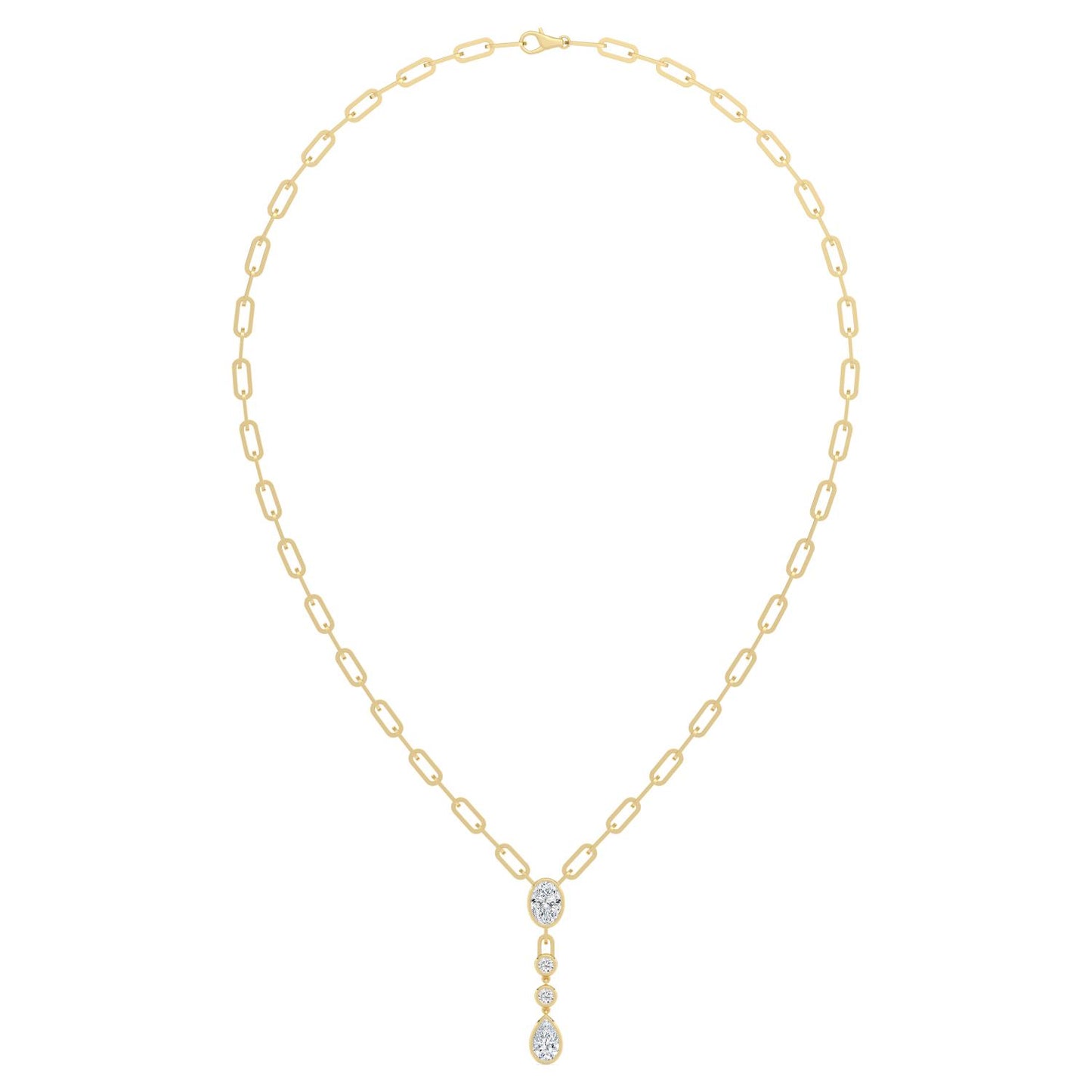 Yellow Gold Lab Grown Diamond NECKLACE 1.98 ctw N08495-2-18IN
