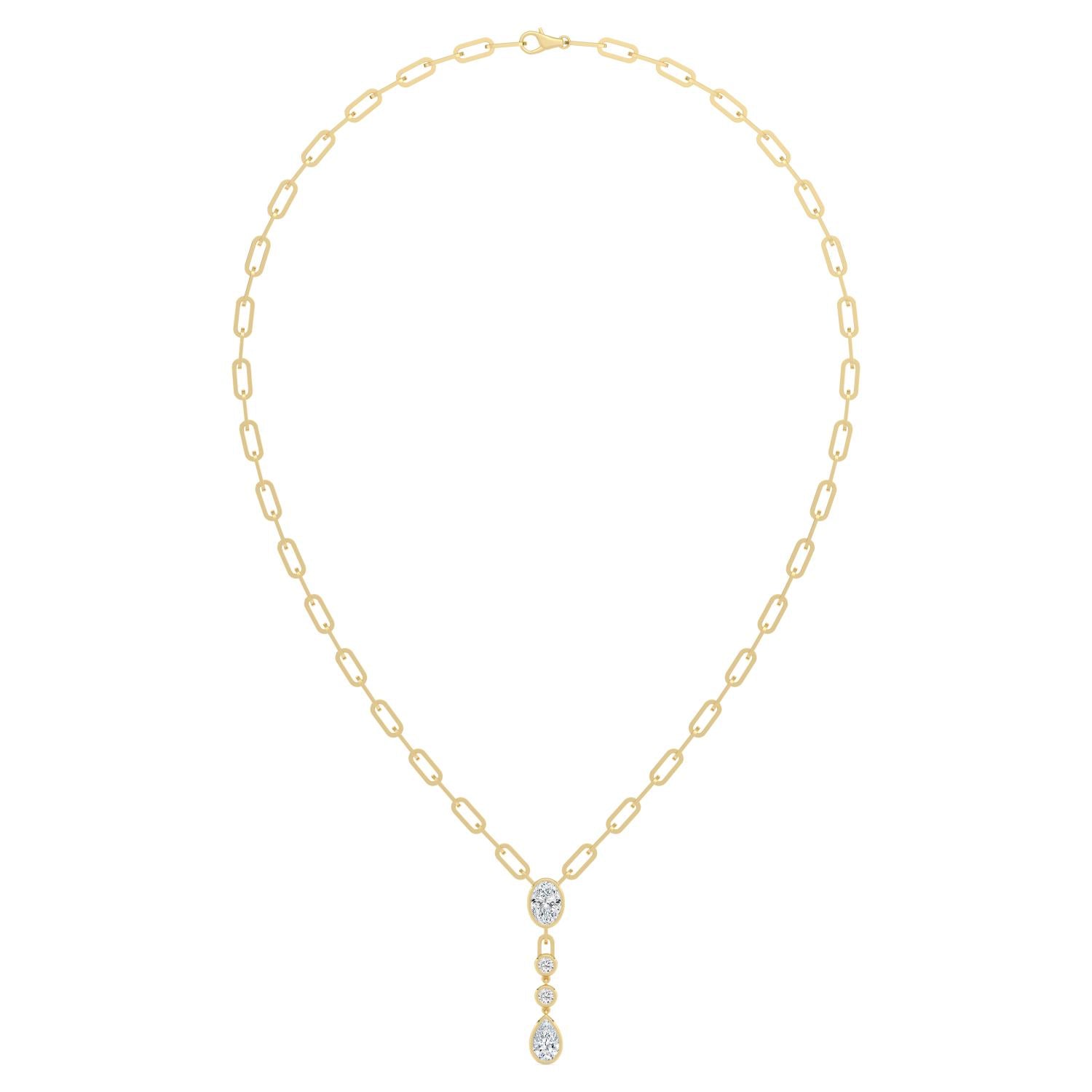 Yellow Gold Lab Grown Diamond NECKLACE 1.98 ctw N08495-2-18IN