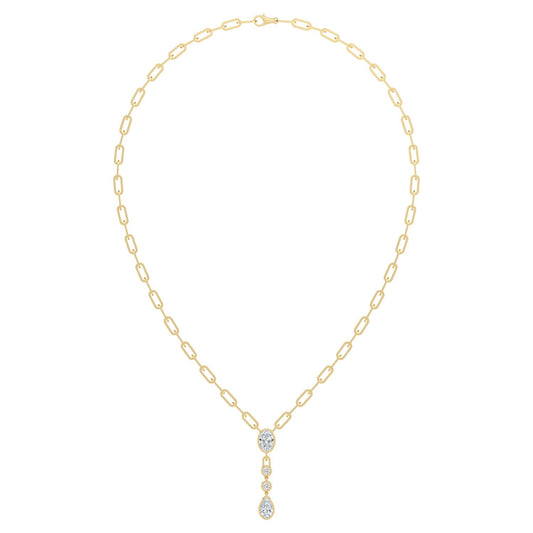 Yellow Gold Lab Grown Diamond NECKLACE 1.98 ctw N08495-2-18IN