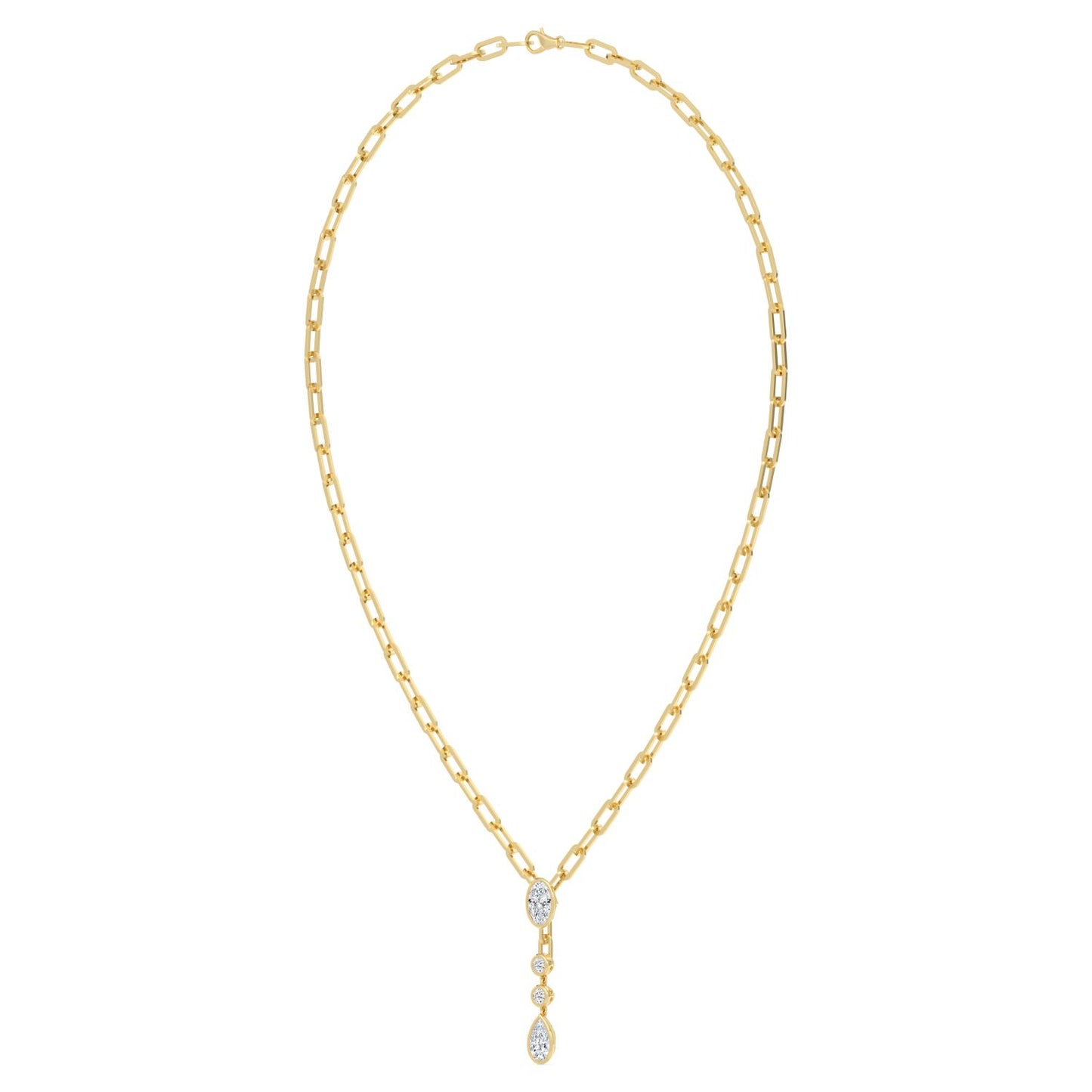 Yellow Gold Lab Grown Diamond NECKLACE 1.98 ctw N08495-2-18IN