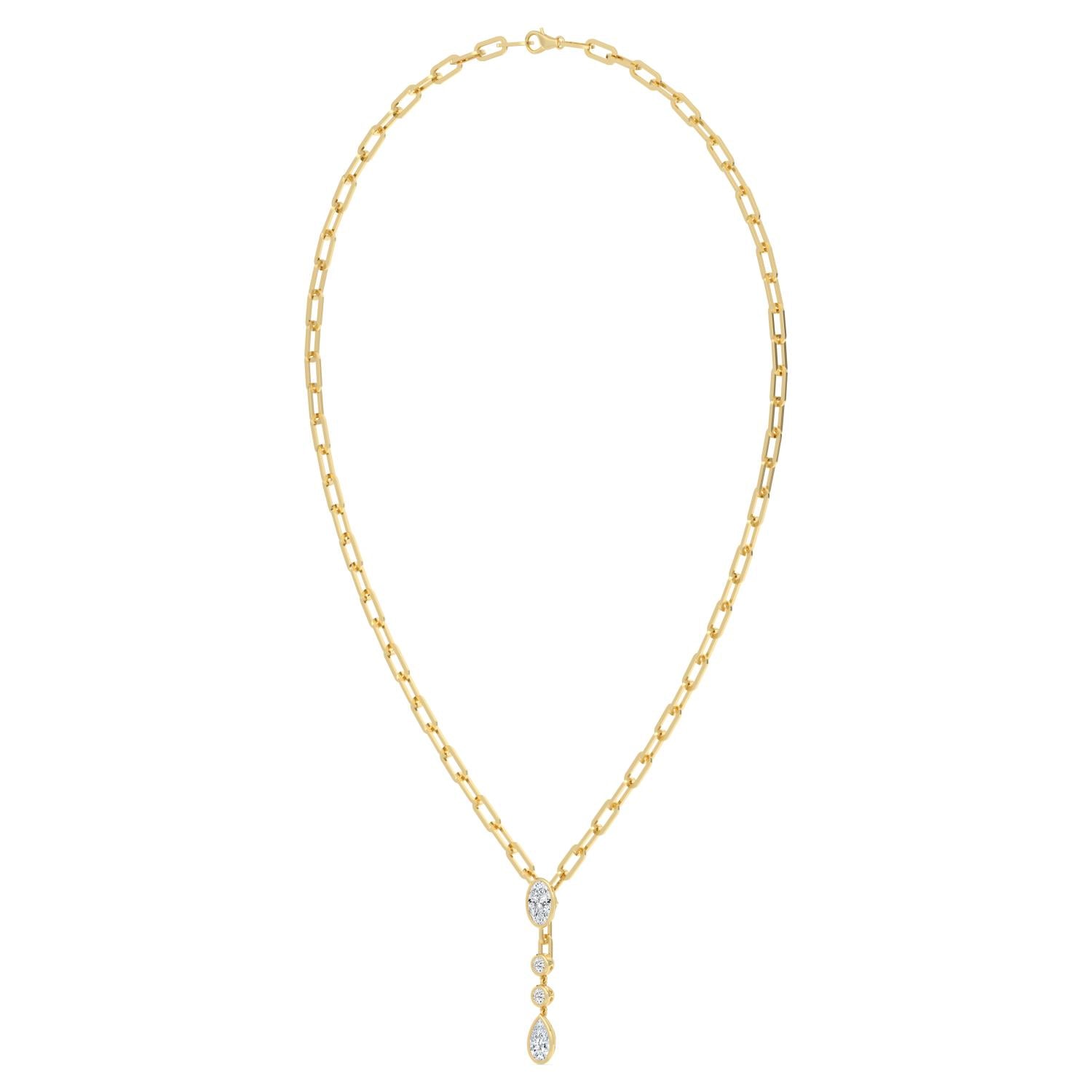 Yellow Gold Lab Grown Diamond NECKLACE 1.98 ctw N08495-2-18IN