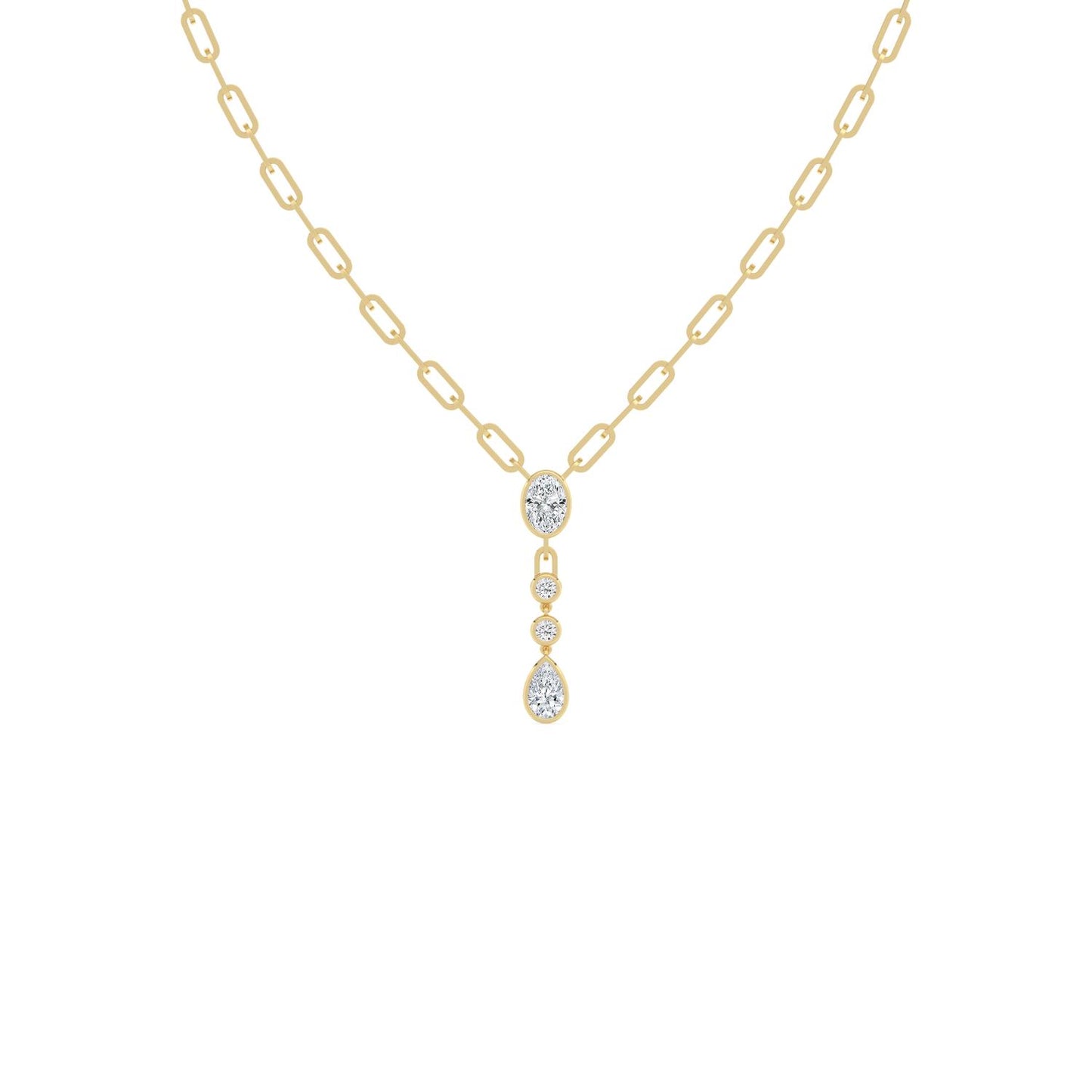 Yellow Gold Lab Grown Diamond NECKLACE 1.98 ctw N08495-2-18IN