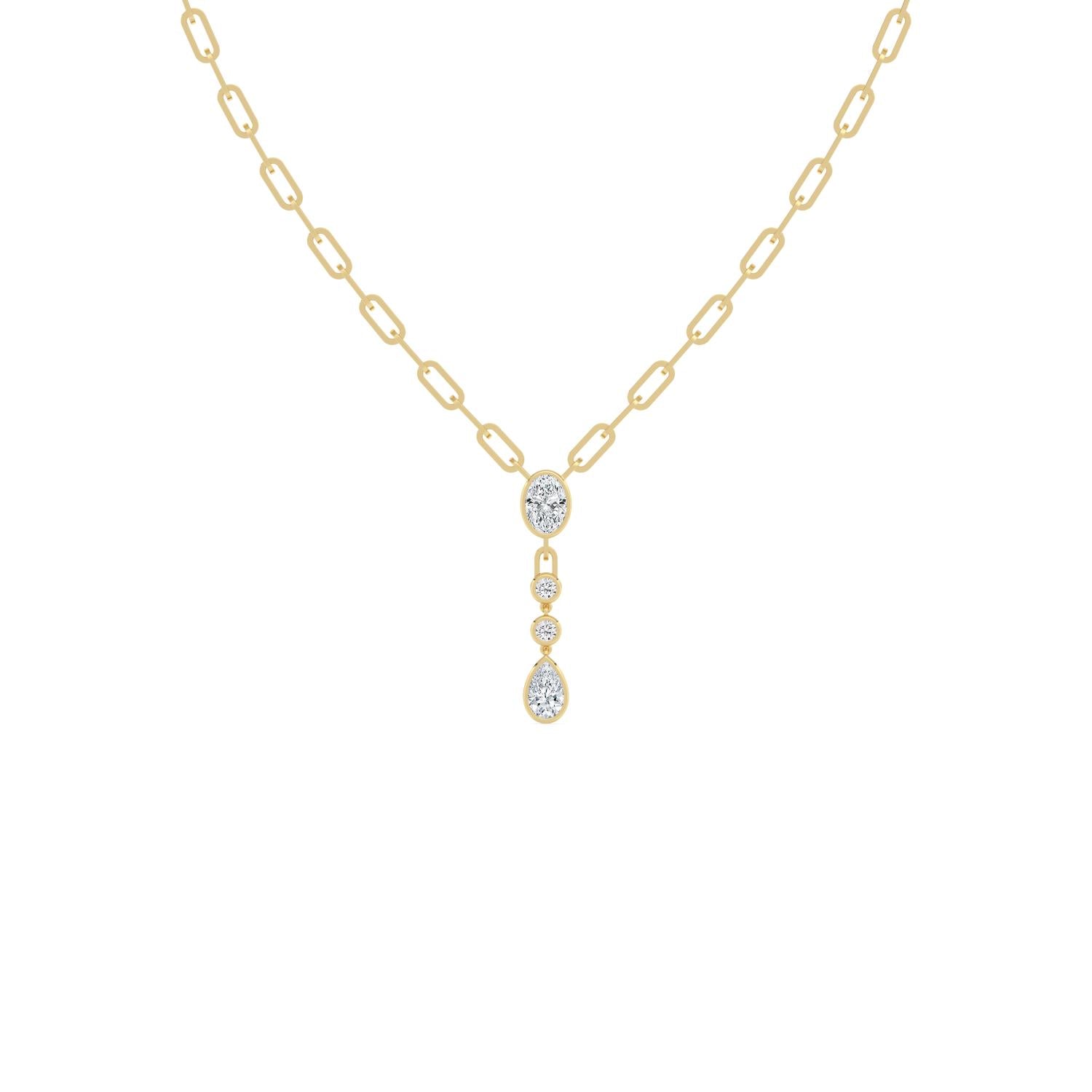 Yellow Gold Lab Grown Diamond NECKLACE 1.98 ctw N08495-2-18IN