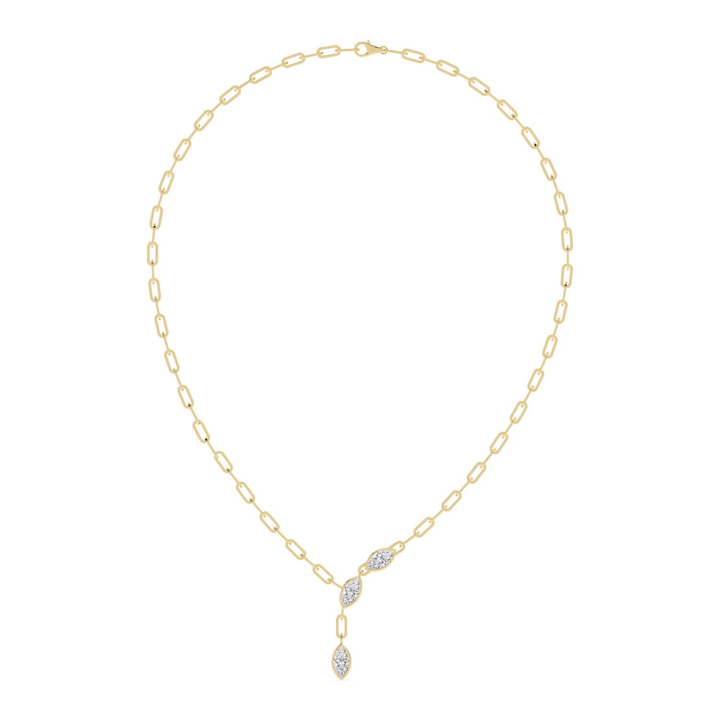 Yellow Gold Lab Grown Diamond NECKLACE 3.00 ctw N08497MQ-3-18IN