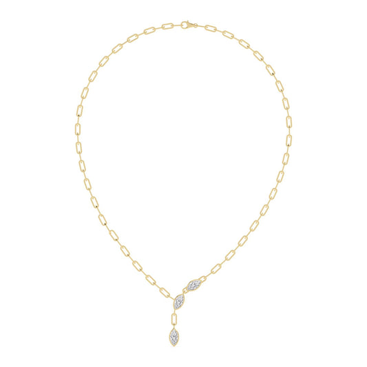 Yellow Gold Lab Grown Diamond NECKLACE 3.00 ctw N08497MQ-3-18IN