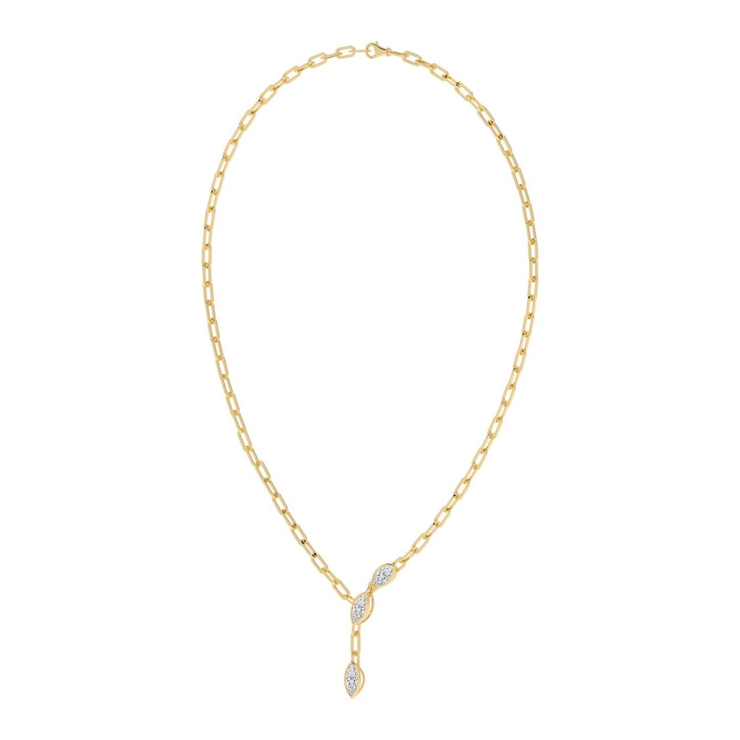 Yellow Gold Lab Grown Diamond NECKLACE 3.00 ctw N08497MQ-3-18IN