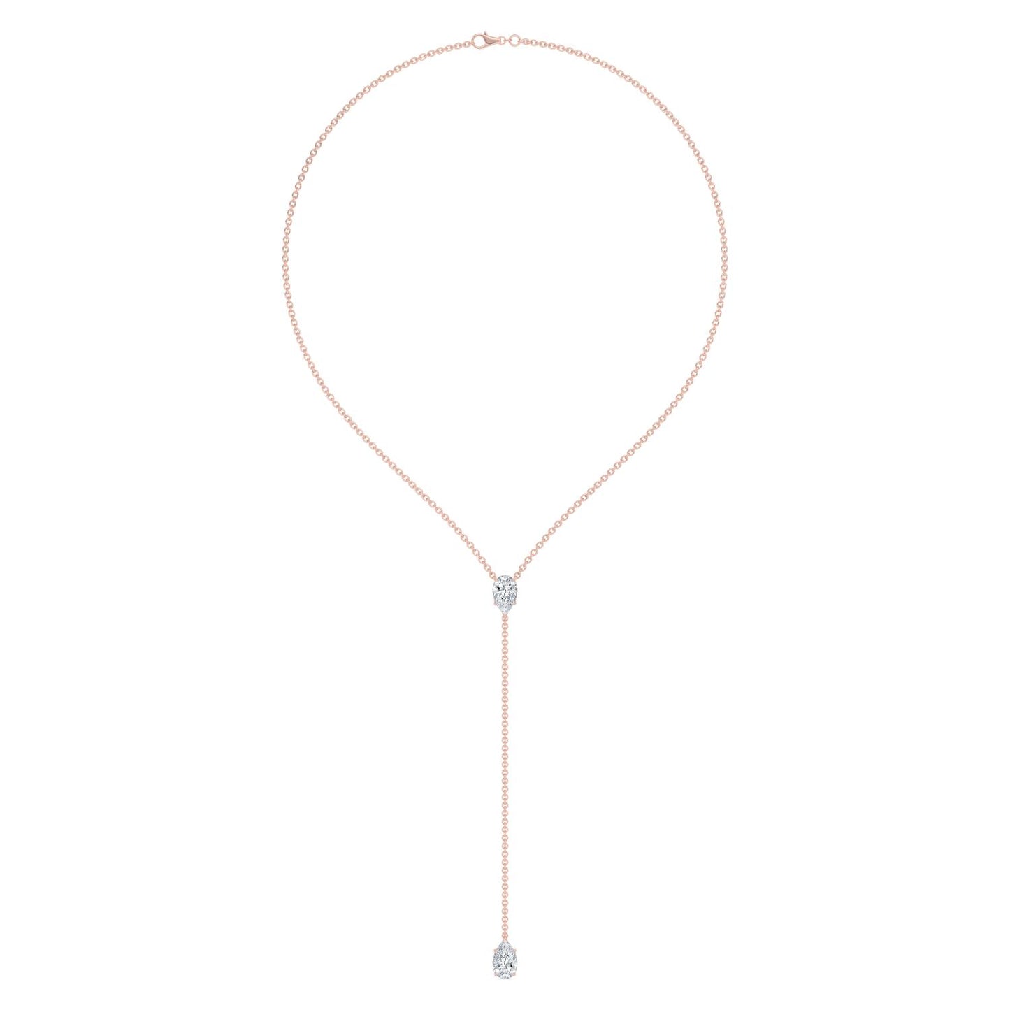 9K Rose Gold Lab Grown Diamond NECKLACE 2.00 ctw N08545PE-2-14IN