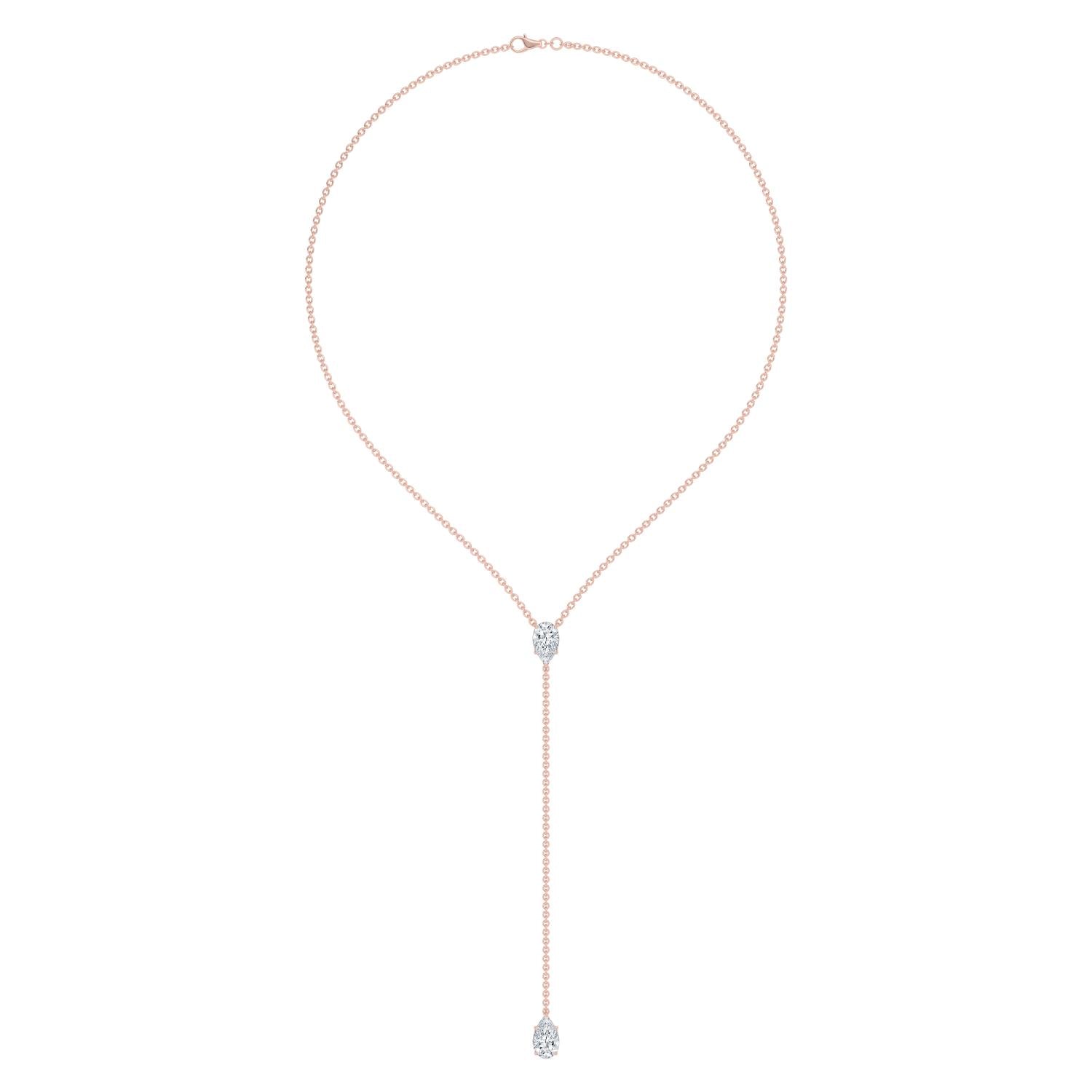 9K Rose Gold Lab Grown Diamond NECKLACE 2.00 ctw N08545PE-2-14IN