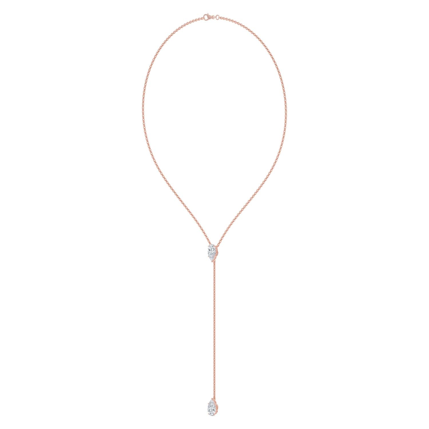 9K Rose Gold Lab Grown Diamond NECKLACE 2.00 ctw N08545PE-2-14IN