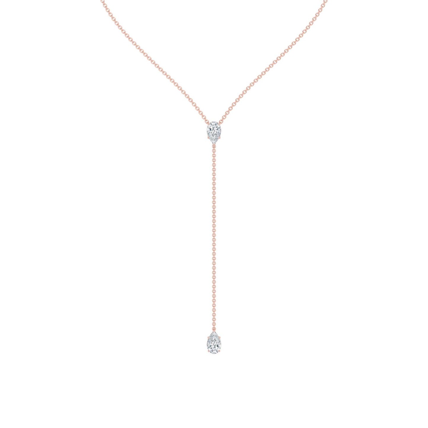 9K Rose Gold Lab Grown Diamond NECKLACE 2.00 ctw N08545PE-2-14IN