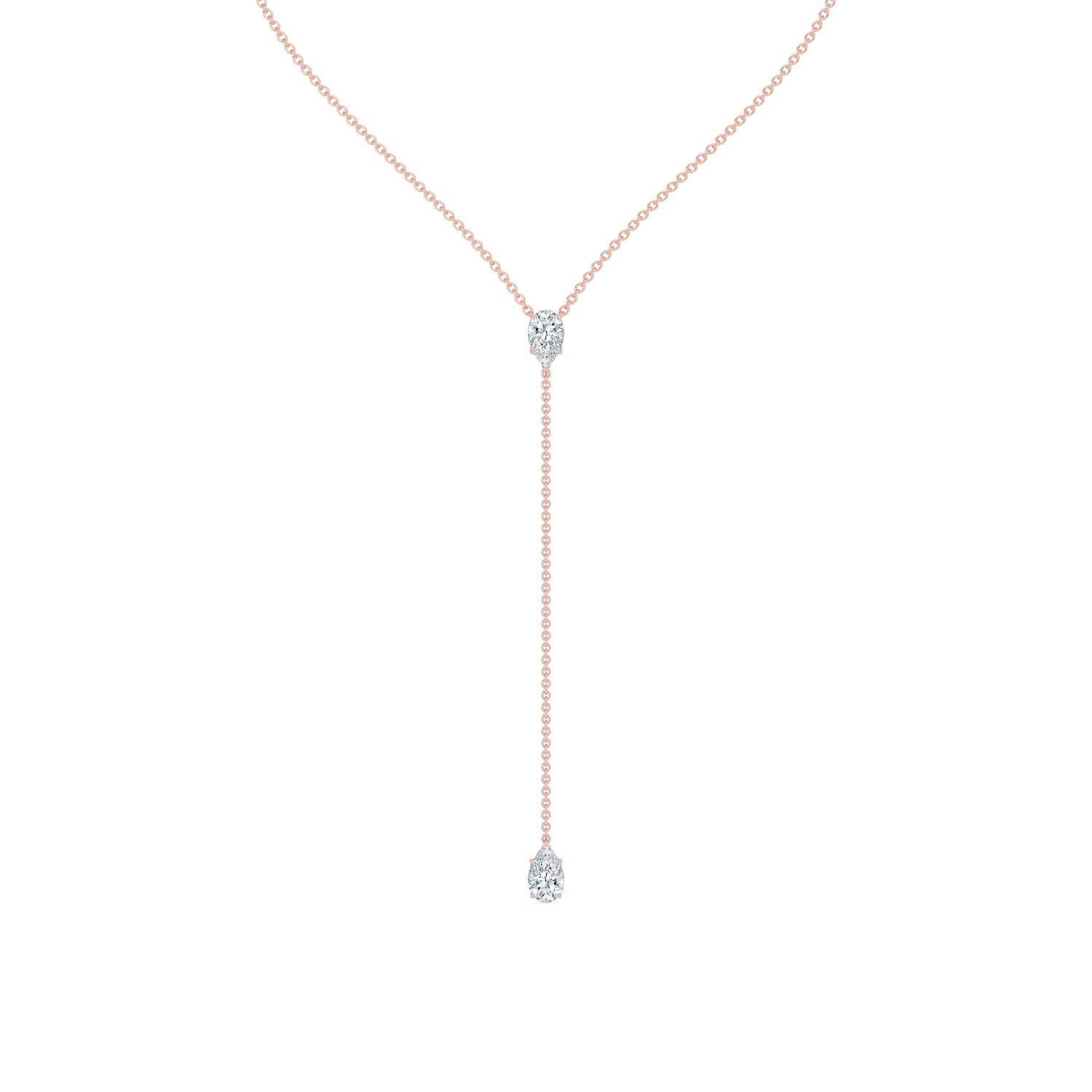 9K Rose Gold Lab Grown Diamond NECKLACE 2.00 ctw N08545PE-2-14IN