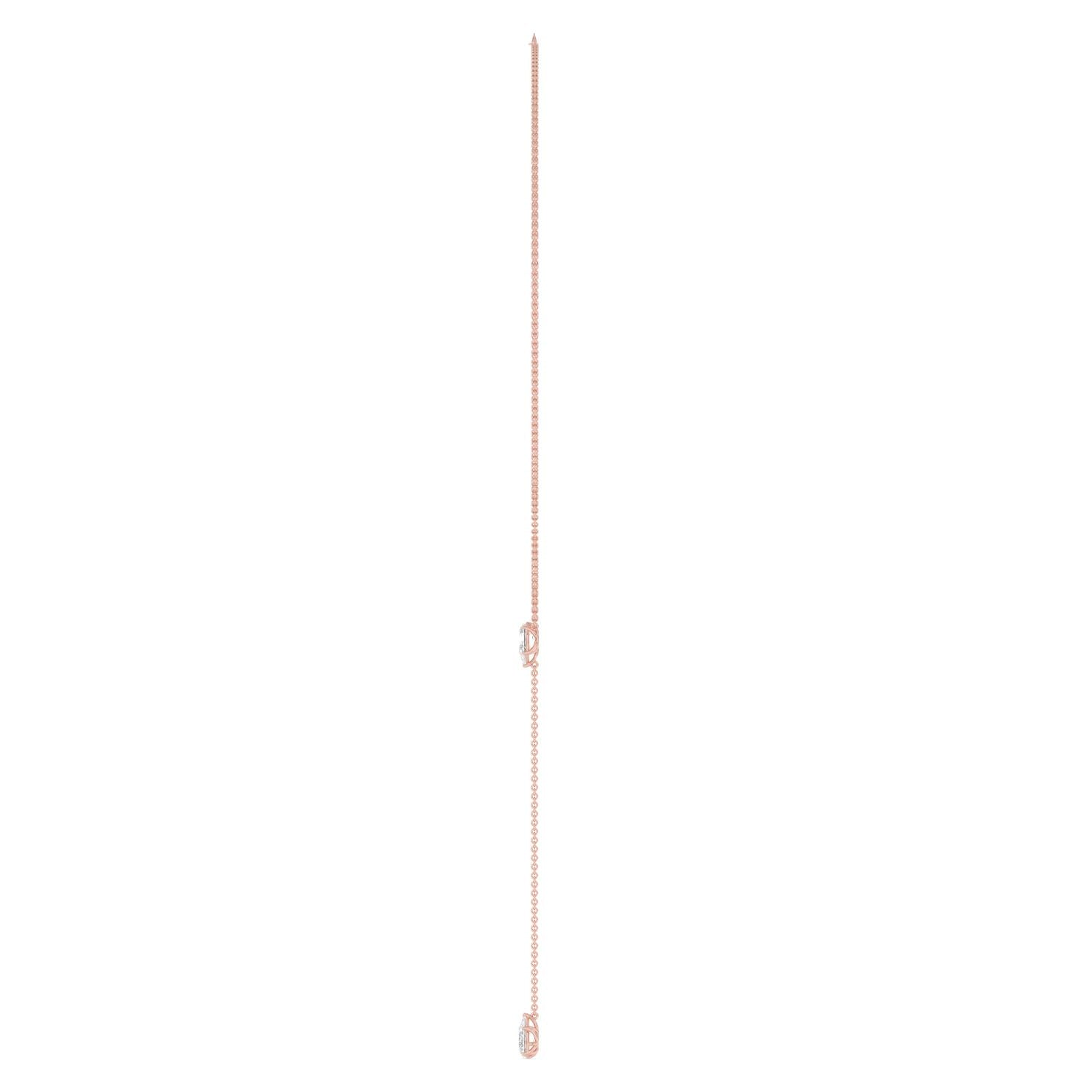 9K Rose Gold Lab Grown Diamond NECKLACE 2.00 ctw N08545PE-2-14IN