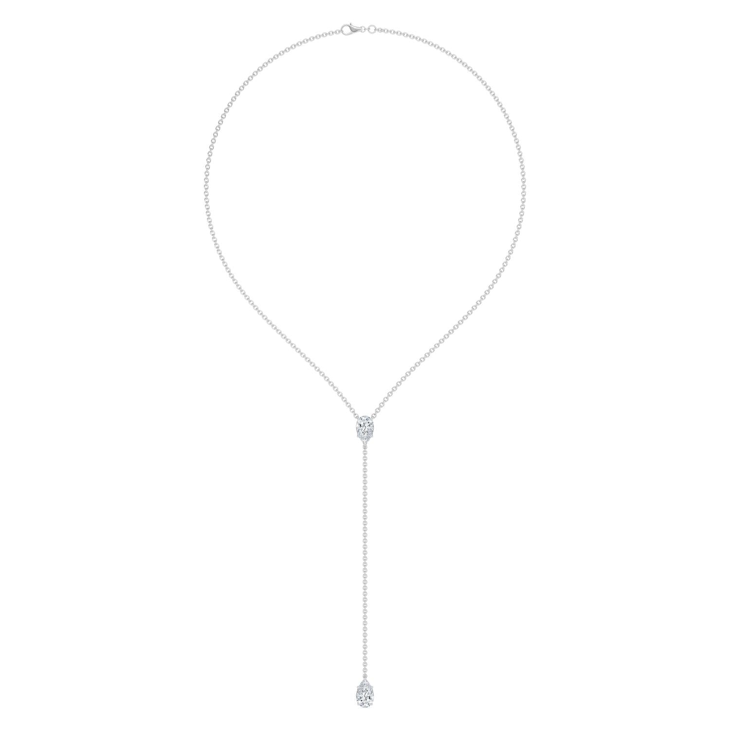 9K White Gold Lab Grown Diamond NECKLACE 2.00 ctw N08545PE-2-14IN