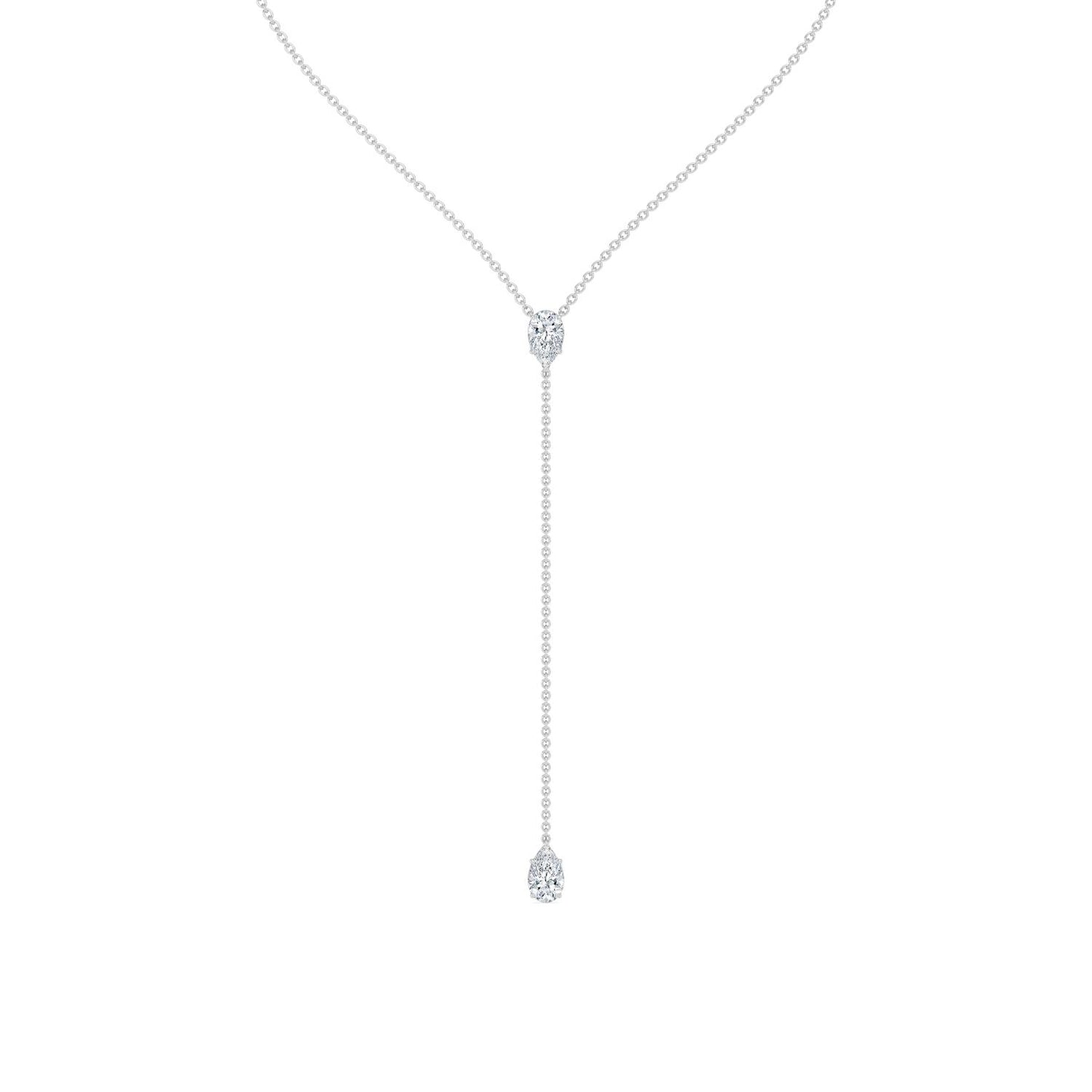 9K White Gold Lab Grown Diamond NECKLACE 2.00 ctw N08545PE-2-14IN