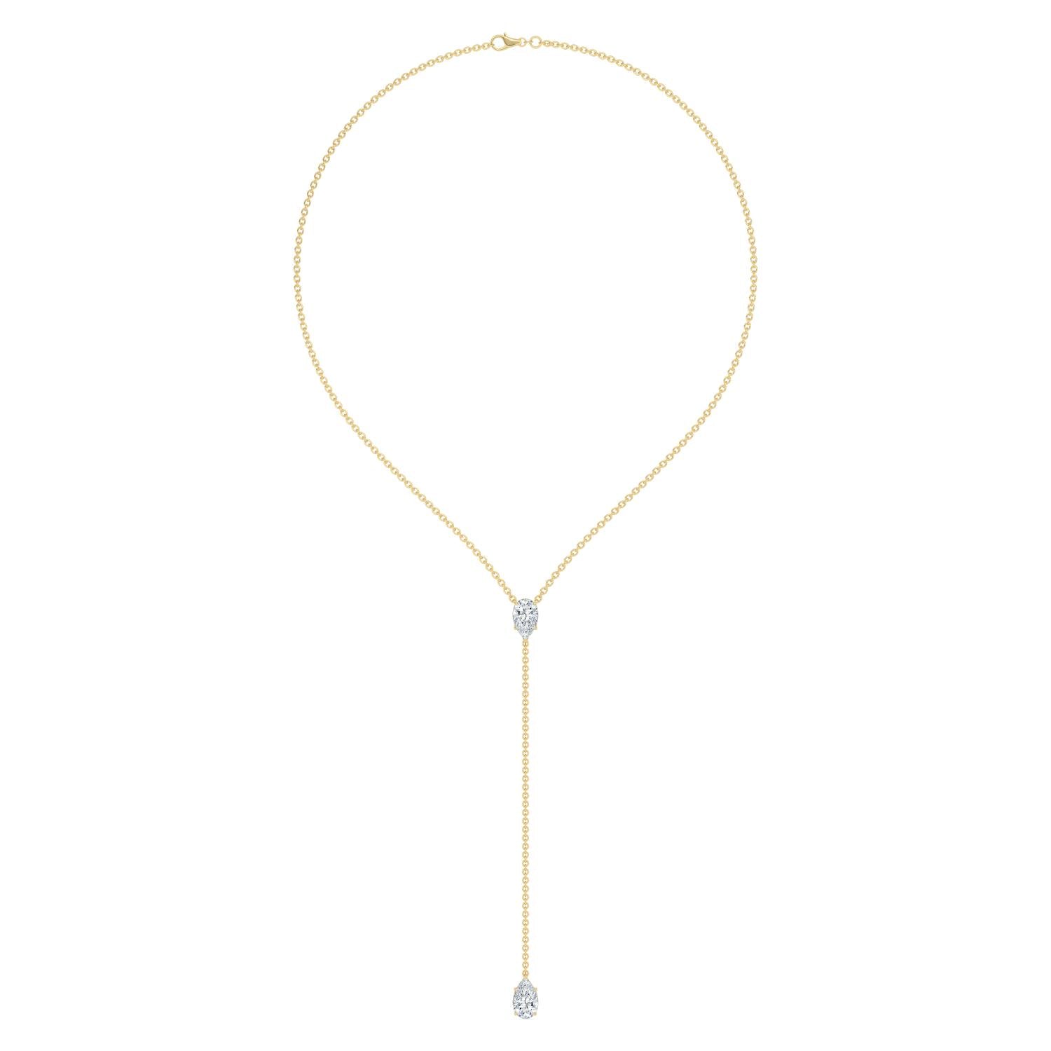 9K Yellow Gold Lab Grown Diamond NECKLACE 2.00 ctw N08545PE-2-14IN