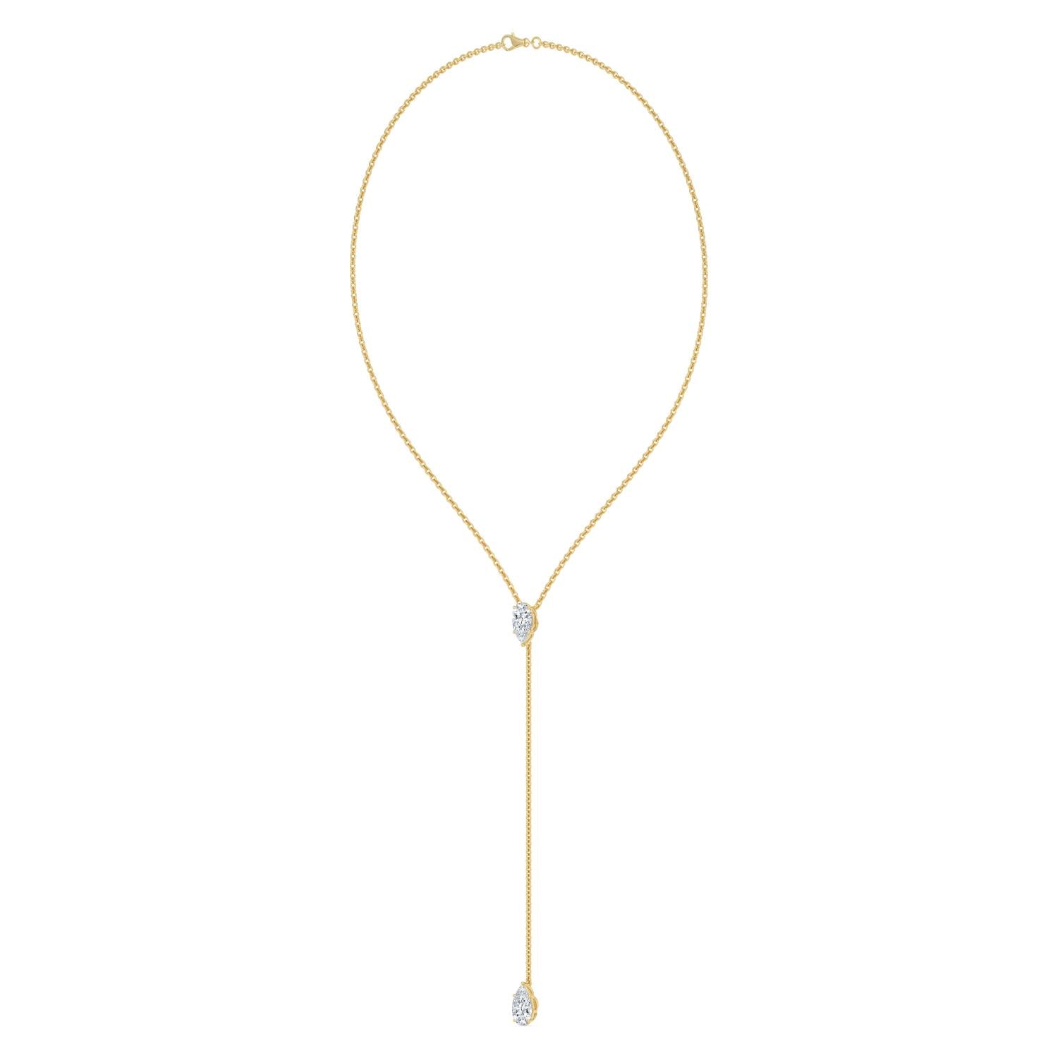 9K Yellow Gold Lab Grown Diamond NECKLACE 2.00 ctw N08545PE-2-14IN