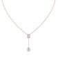 9K Rose Gold Lab Grown Diamond NECKLACE 2.01 ctw N08546EMPE-1.75CT