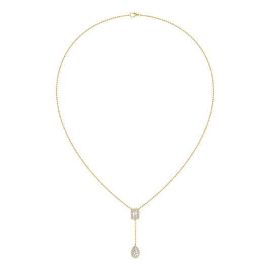 9K Yellow Gold Lab Grown Diamond NECKLACE 2.01 ctw N08546EMPE-1.75CT