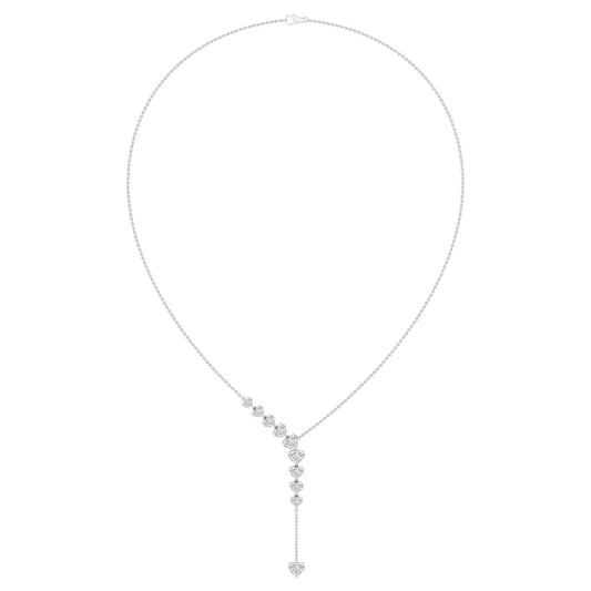 9K White Gold Lab Grown Diamond NECKLACE 4.92 ctw N08550HT-4.88CT-16IN