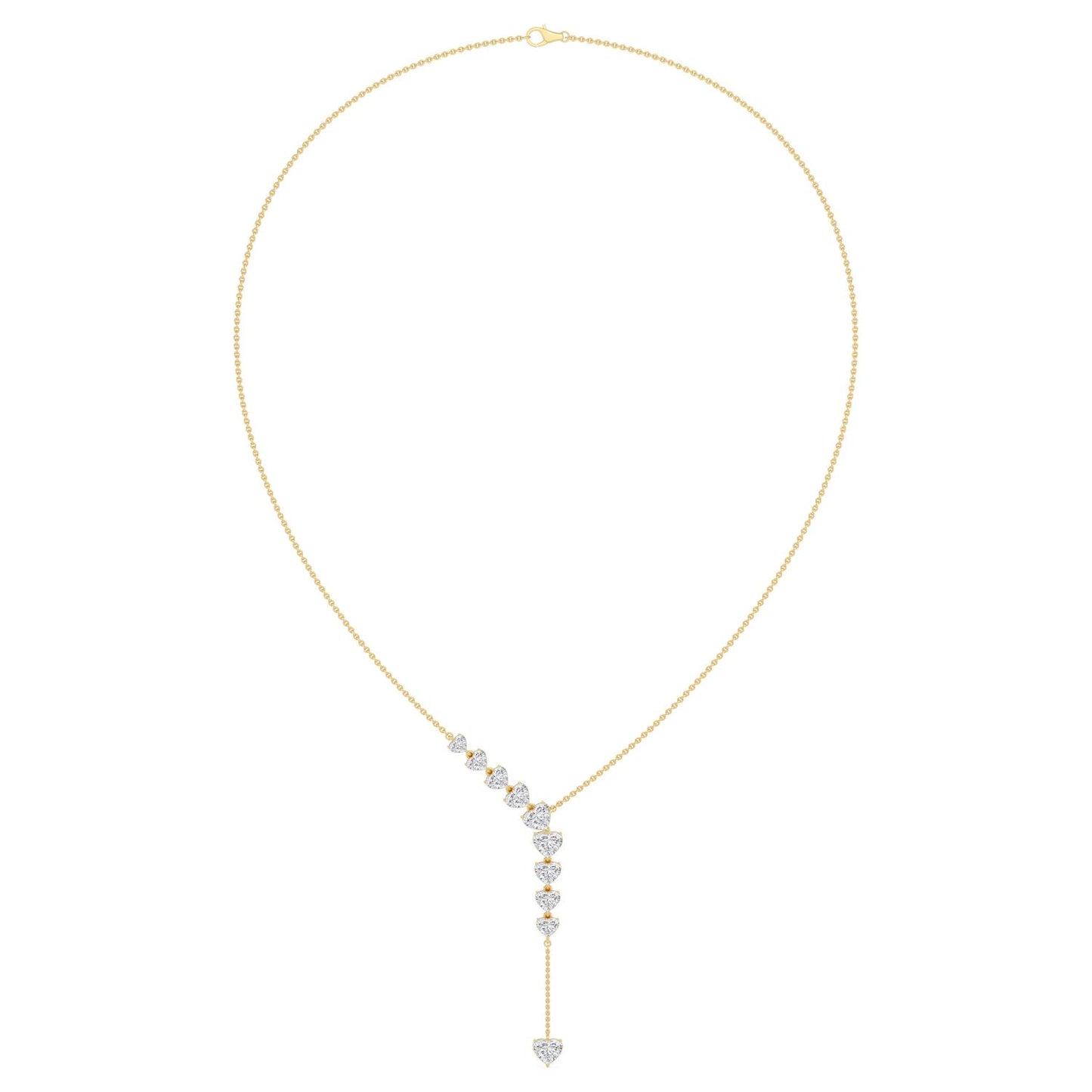 9K Yellow Gold Lab Grown Diamond NECKLACE 4.92 ctw N08550HT-4.88CT-16IN