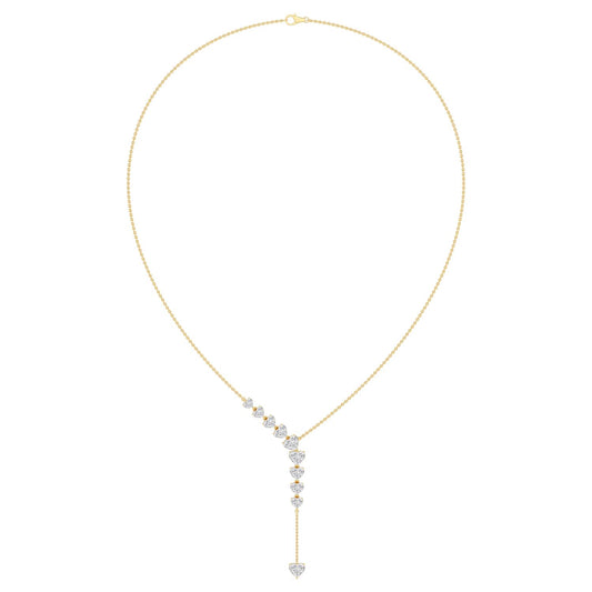 9K Yellow Gold Lab Grown Diamond NECKLACE 4.92 ctw N08550HT-4.88CT-16IN
