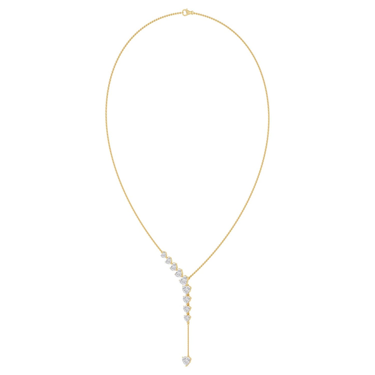9K Yellow Gold Lab Grown Diamond NECKLACE 4.92 ctw N08550HT-4.88CT-16IN