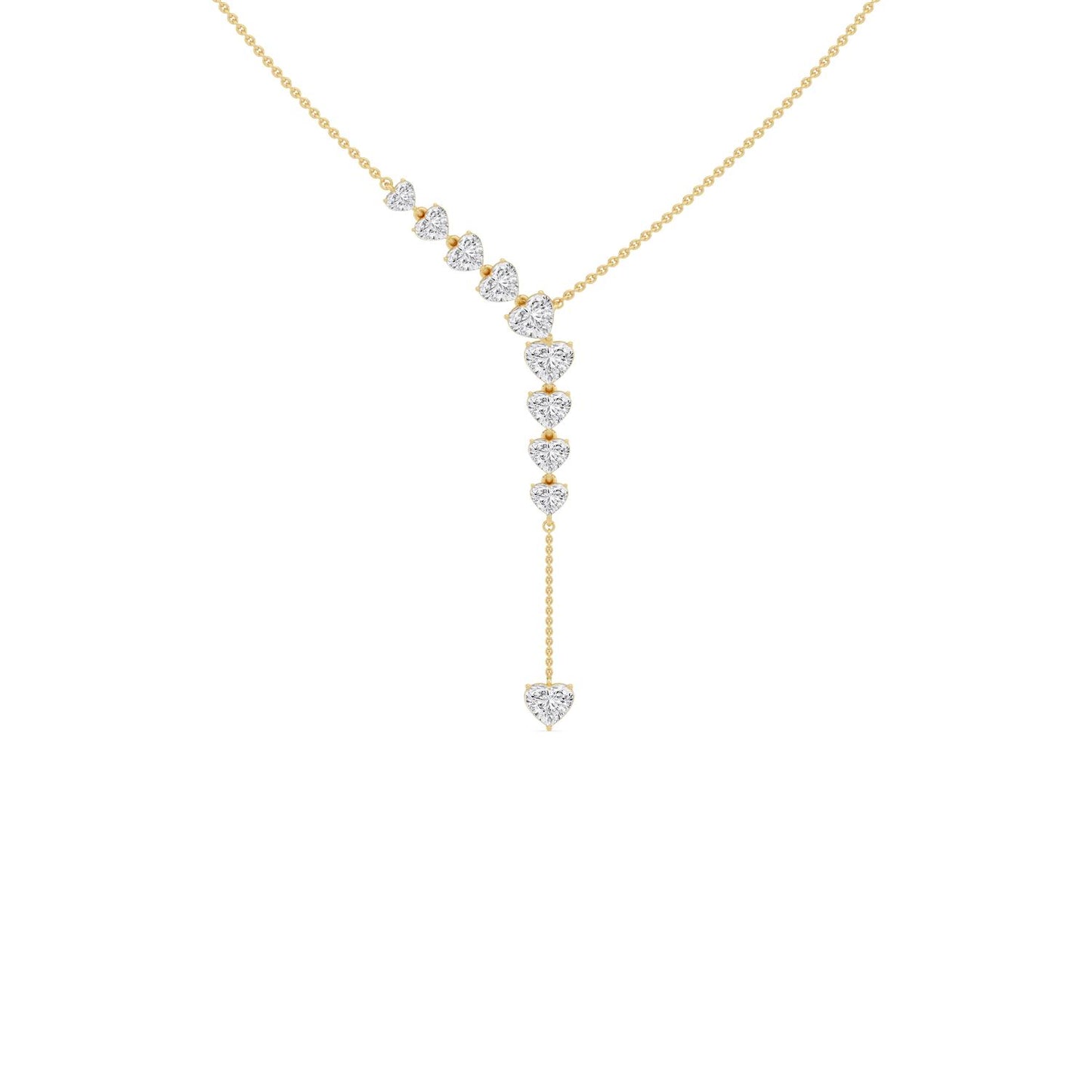 9K Yellow Gold Lab Grown Diamond NECKLACE 4.92 ctw N08550HT-4.88CT-16IN